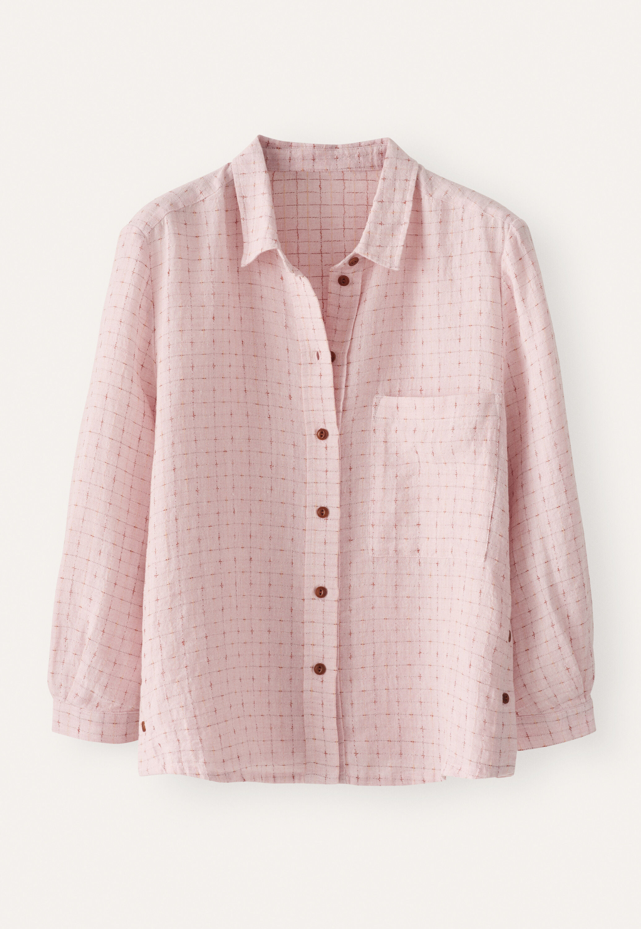 Bluse mit eingewebtem Kreuzmuster