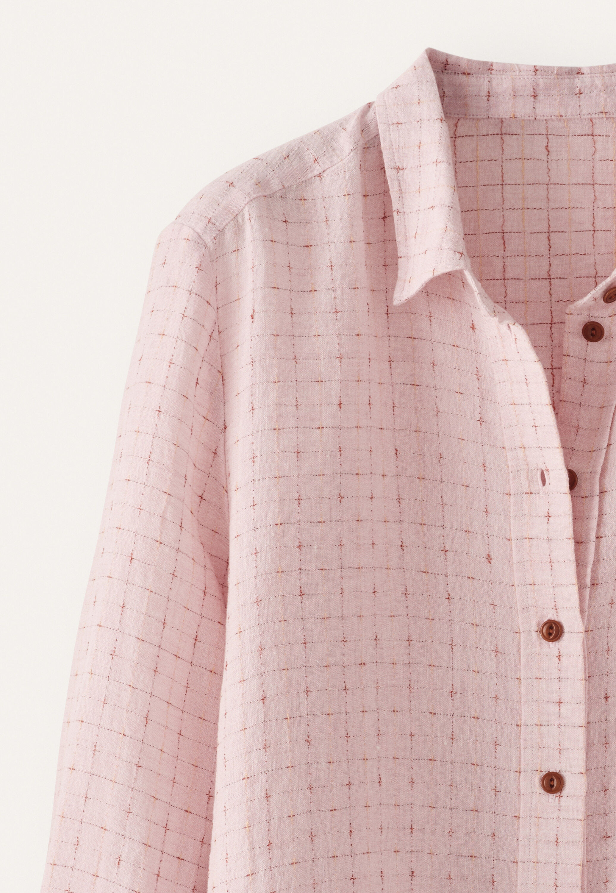 Bluse mit eingewebtem Kreuzmuster