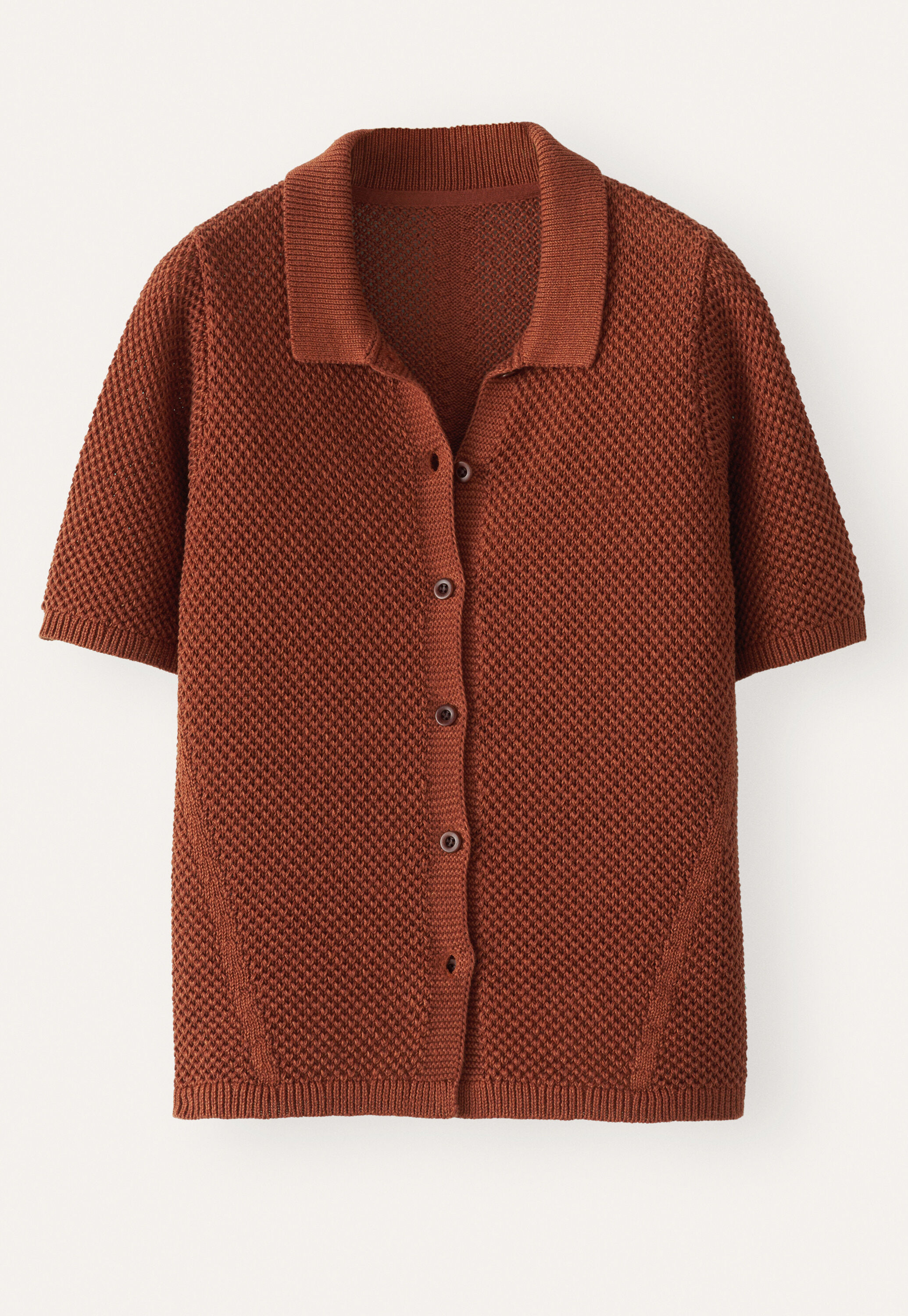 Cardigan mit Kragen im Perlmuster