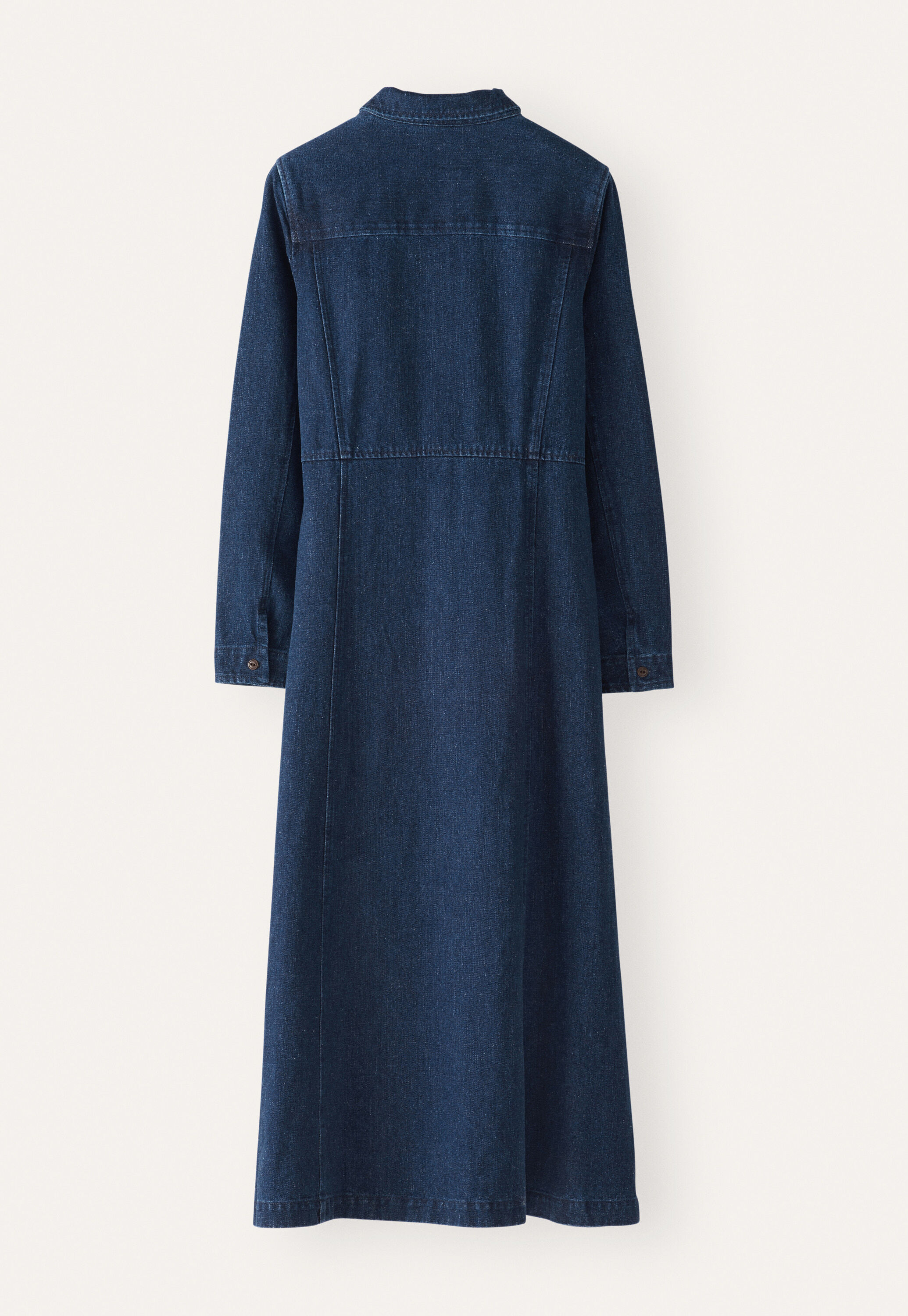 Indigo-gef&auml;rbtes Kleid mit Eins&auml;tzen