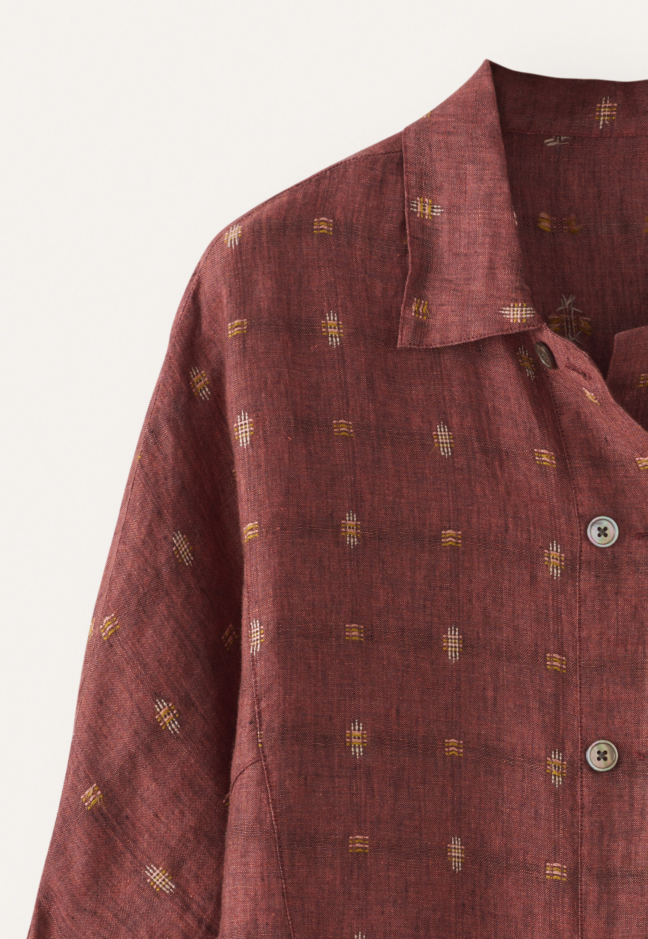 Bluse aus geklipptem Dobby