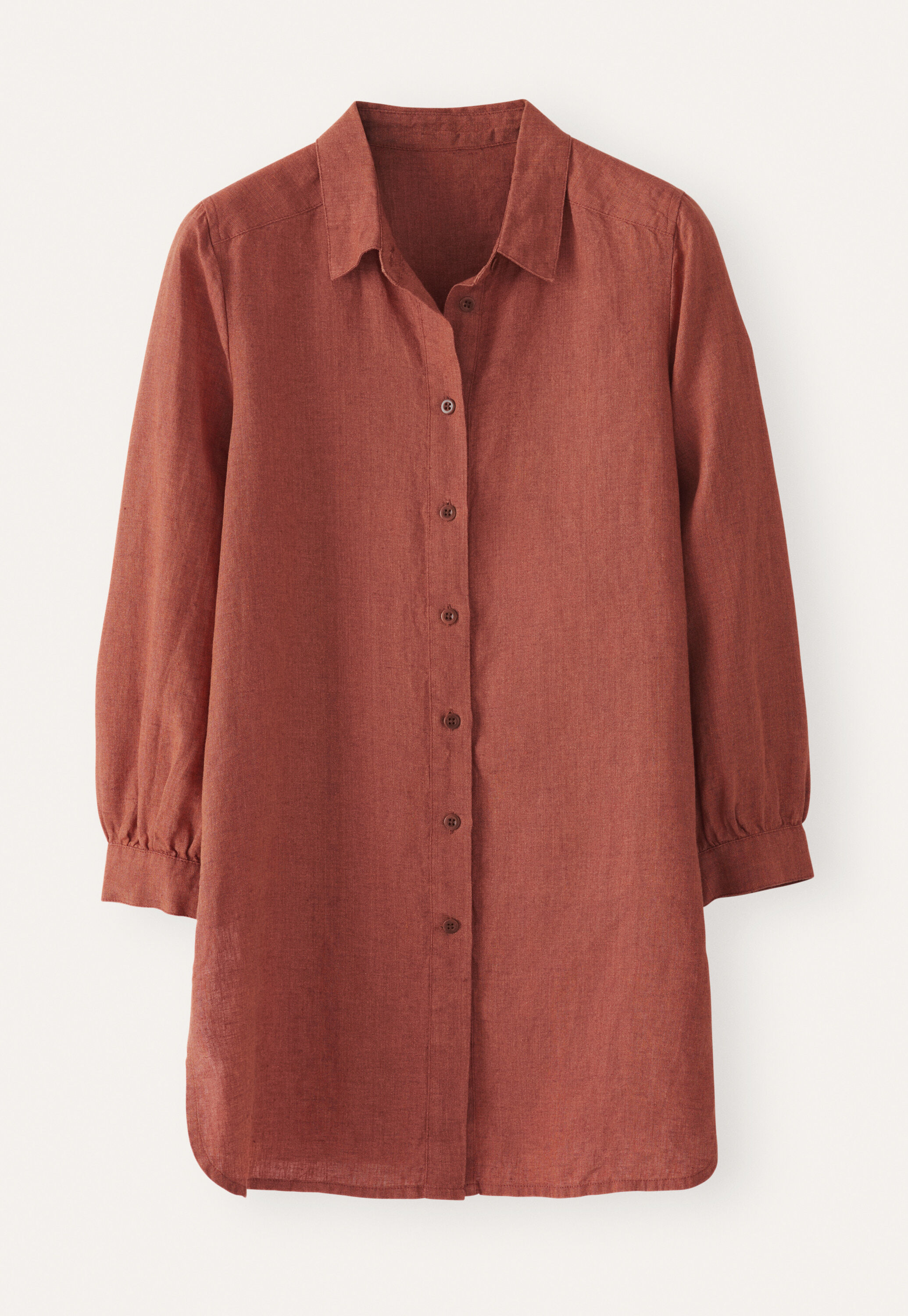 Bluse mit tiefen Seitenschlitzen