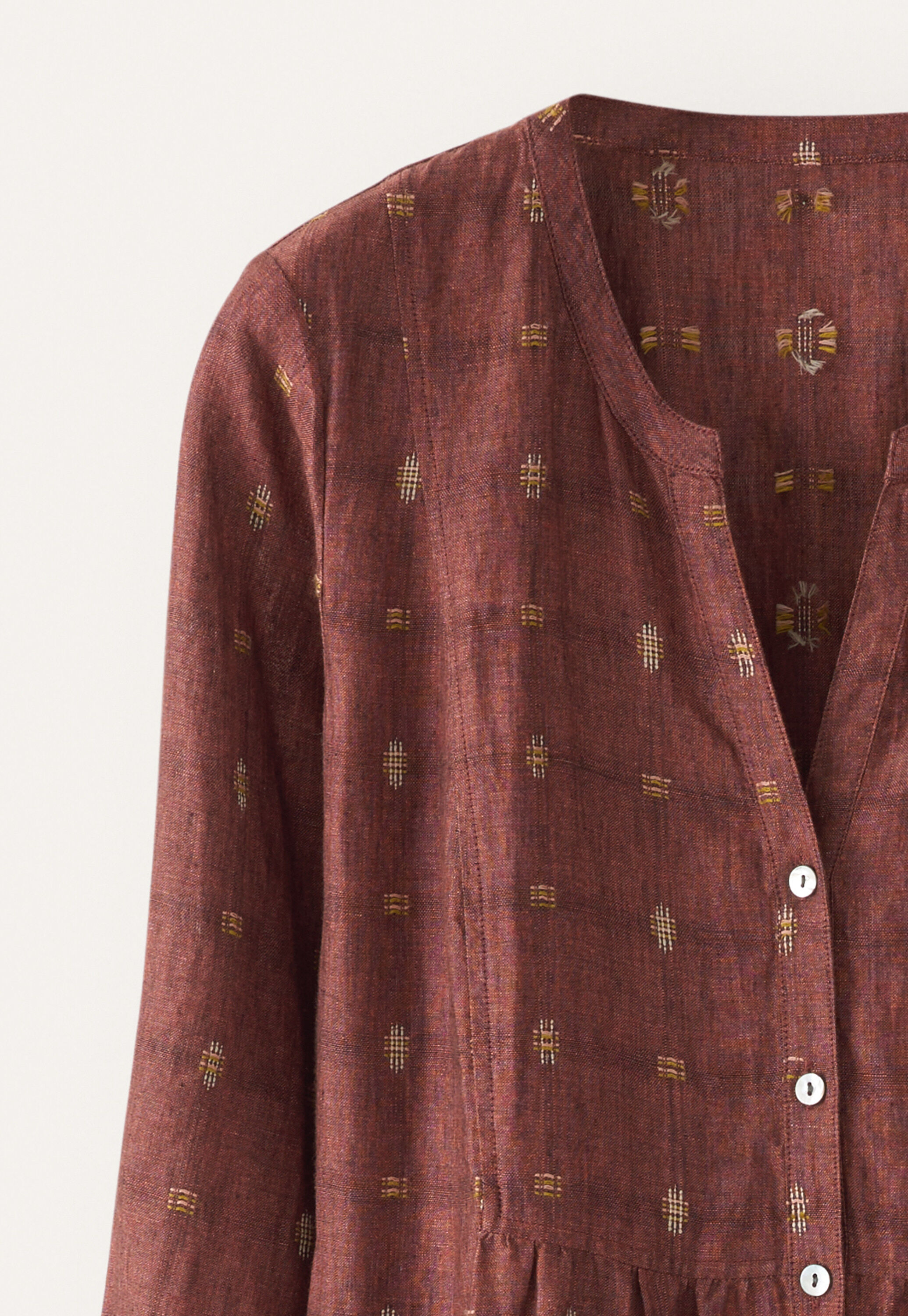 Kleid aus geklipptem Dobby-Gewebe