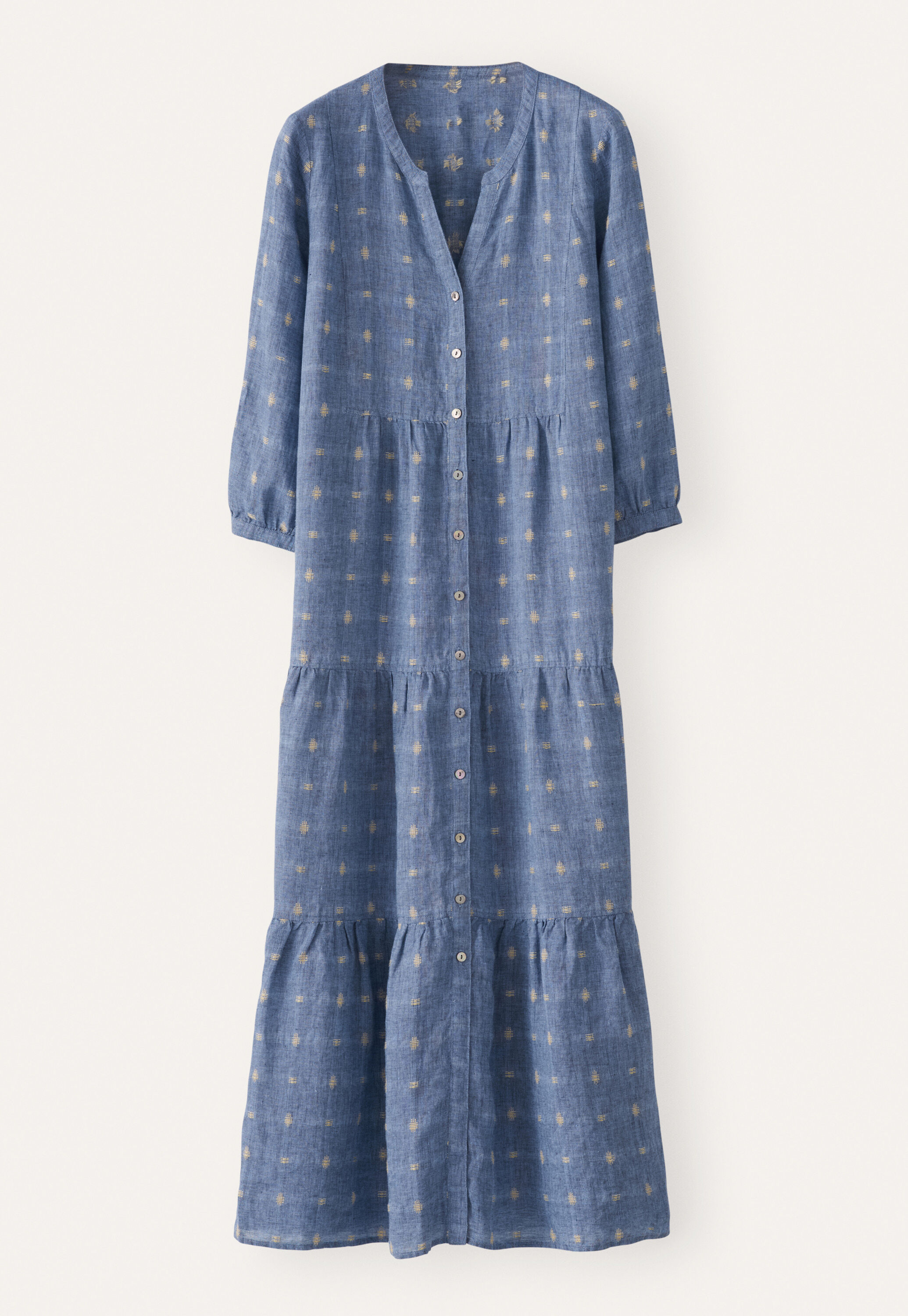 Kleid aus geklipptem Dobby-Gewebe