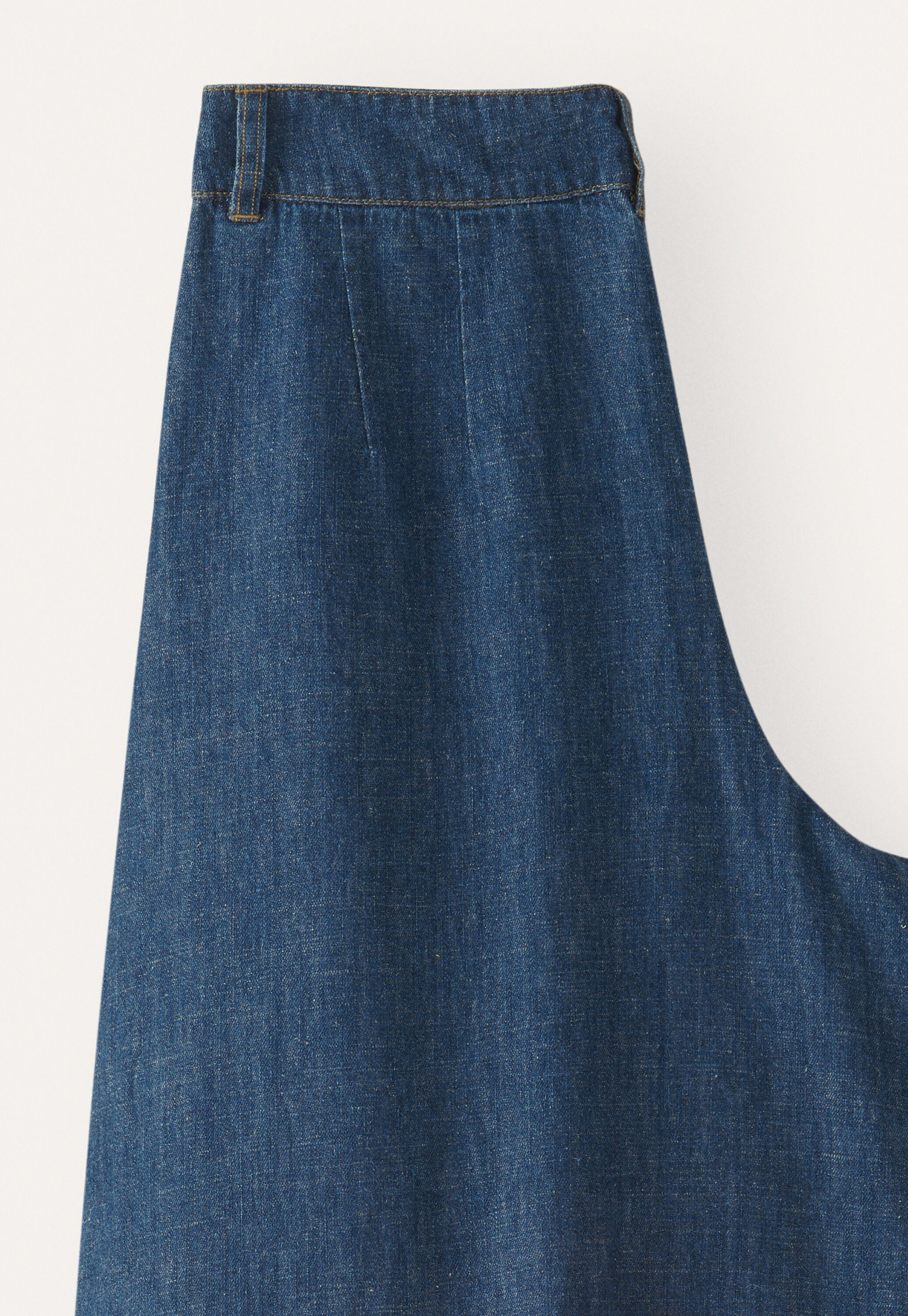 Indigo-gef&auml;rbte Culotte, Dunkles Denimblau, large