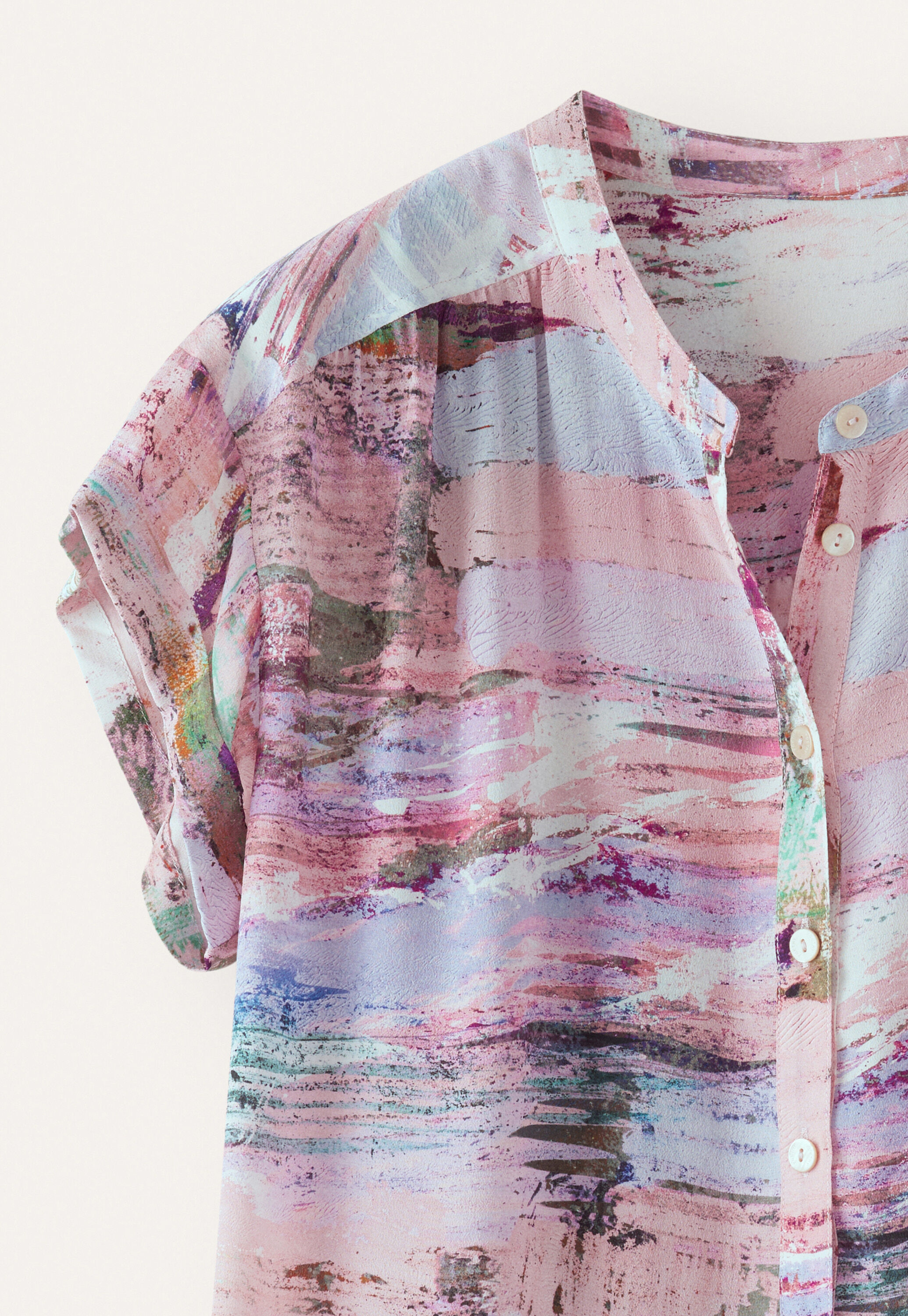 Bedruckte, kastige Bluse