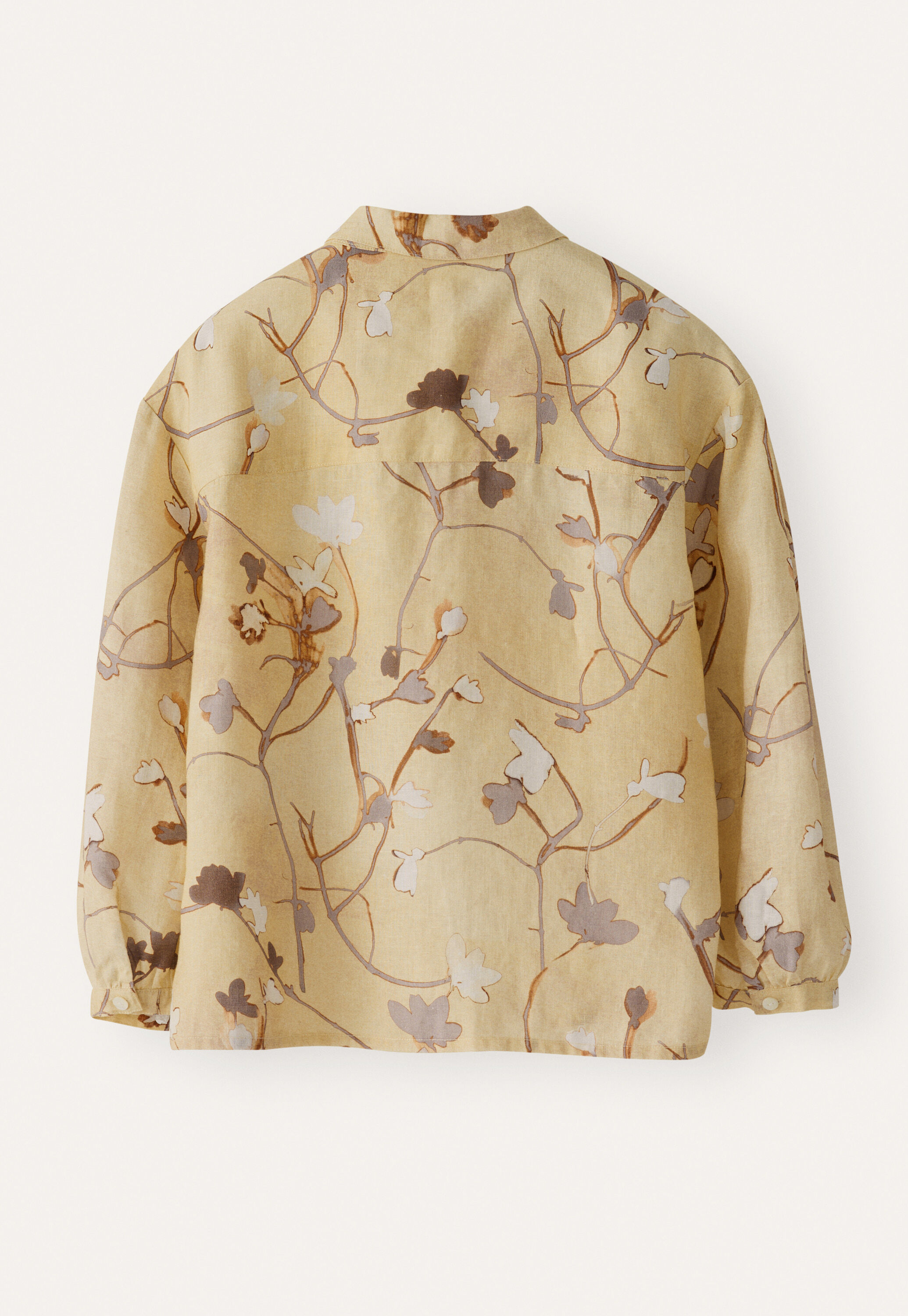 Print-Bluse mit Falten&auml;rmeln