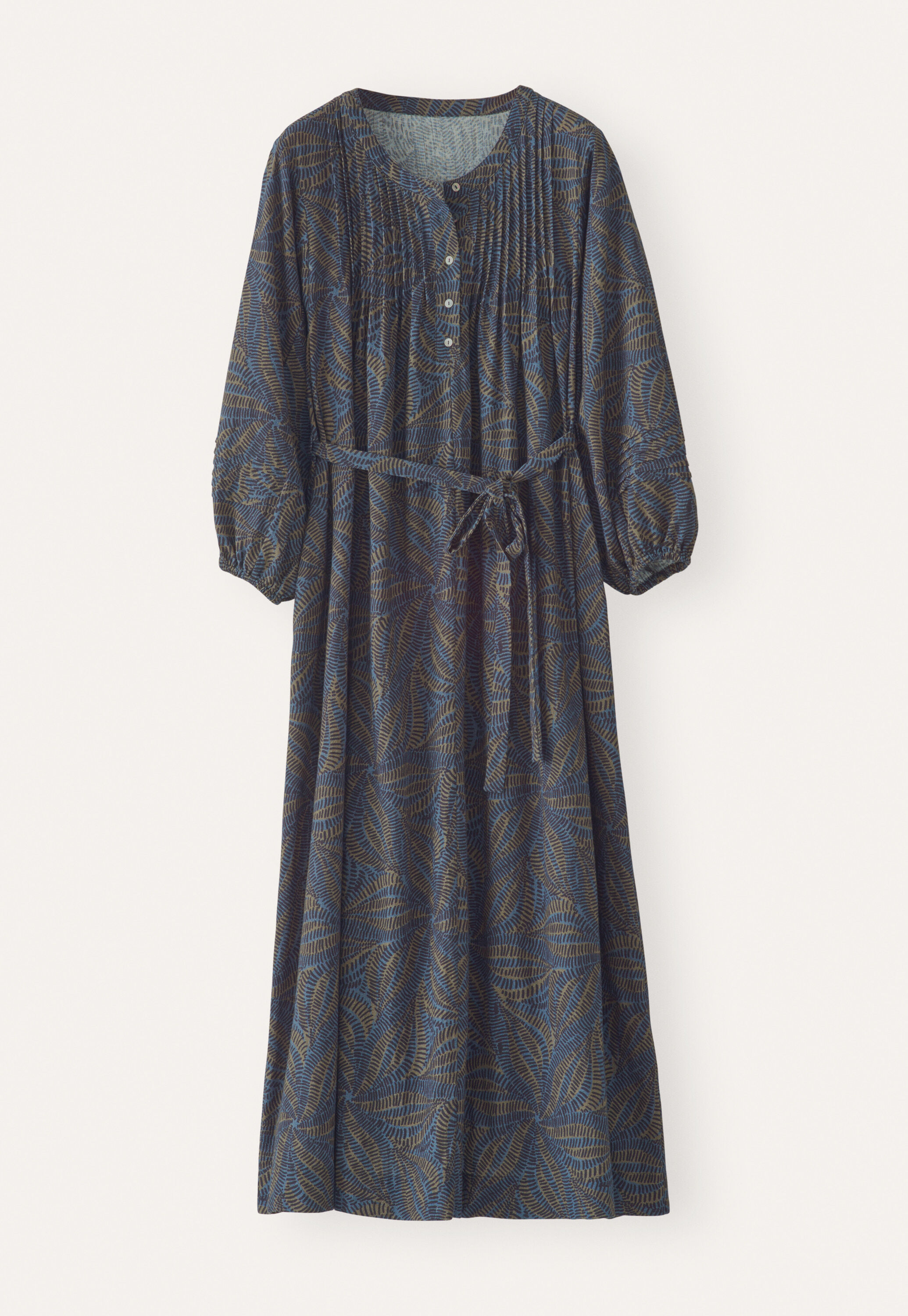 Print-Kleid mit Taillenb&auml;ndern