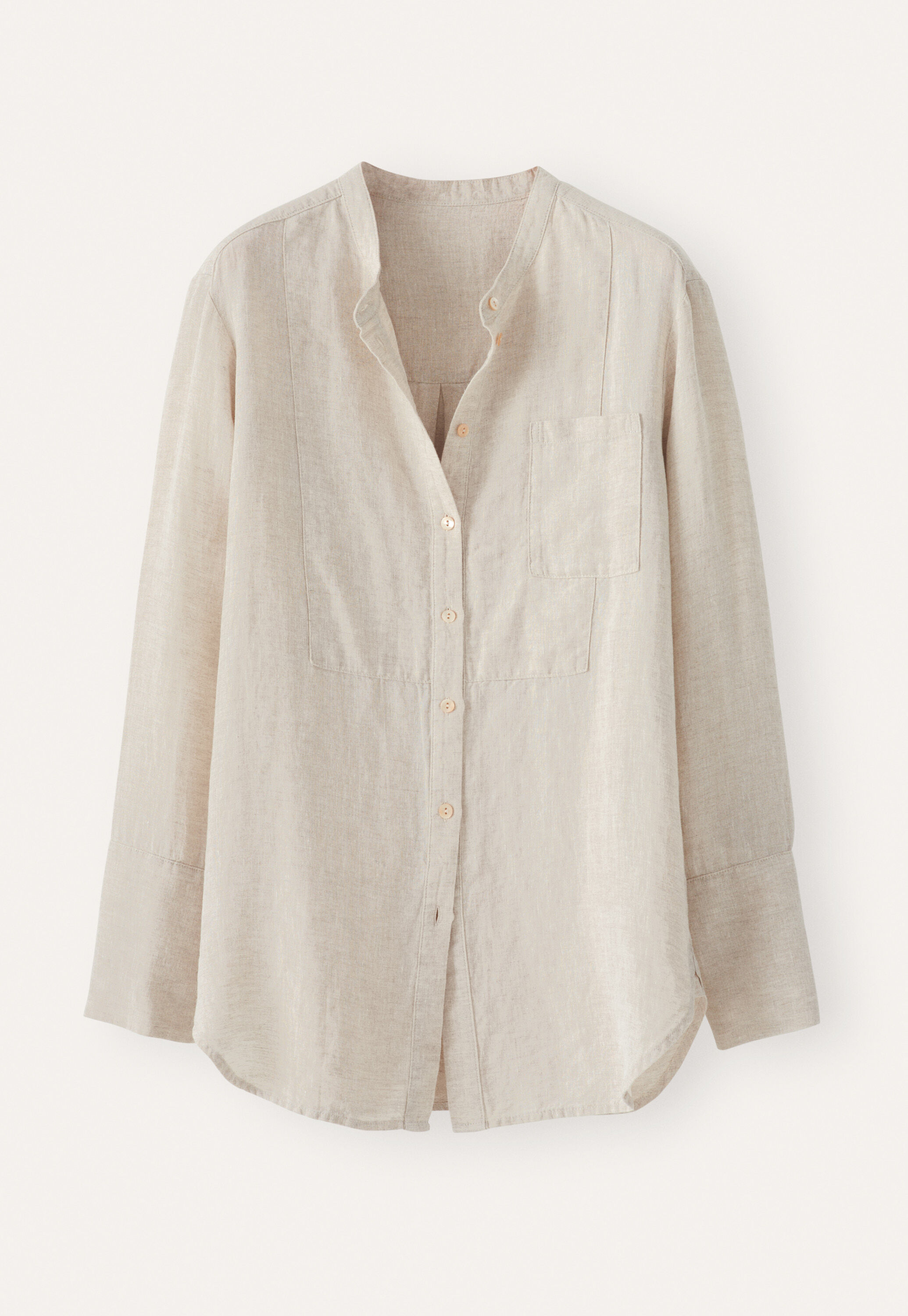 Lange Bluse mit Latzeinsatz