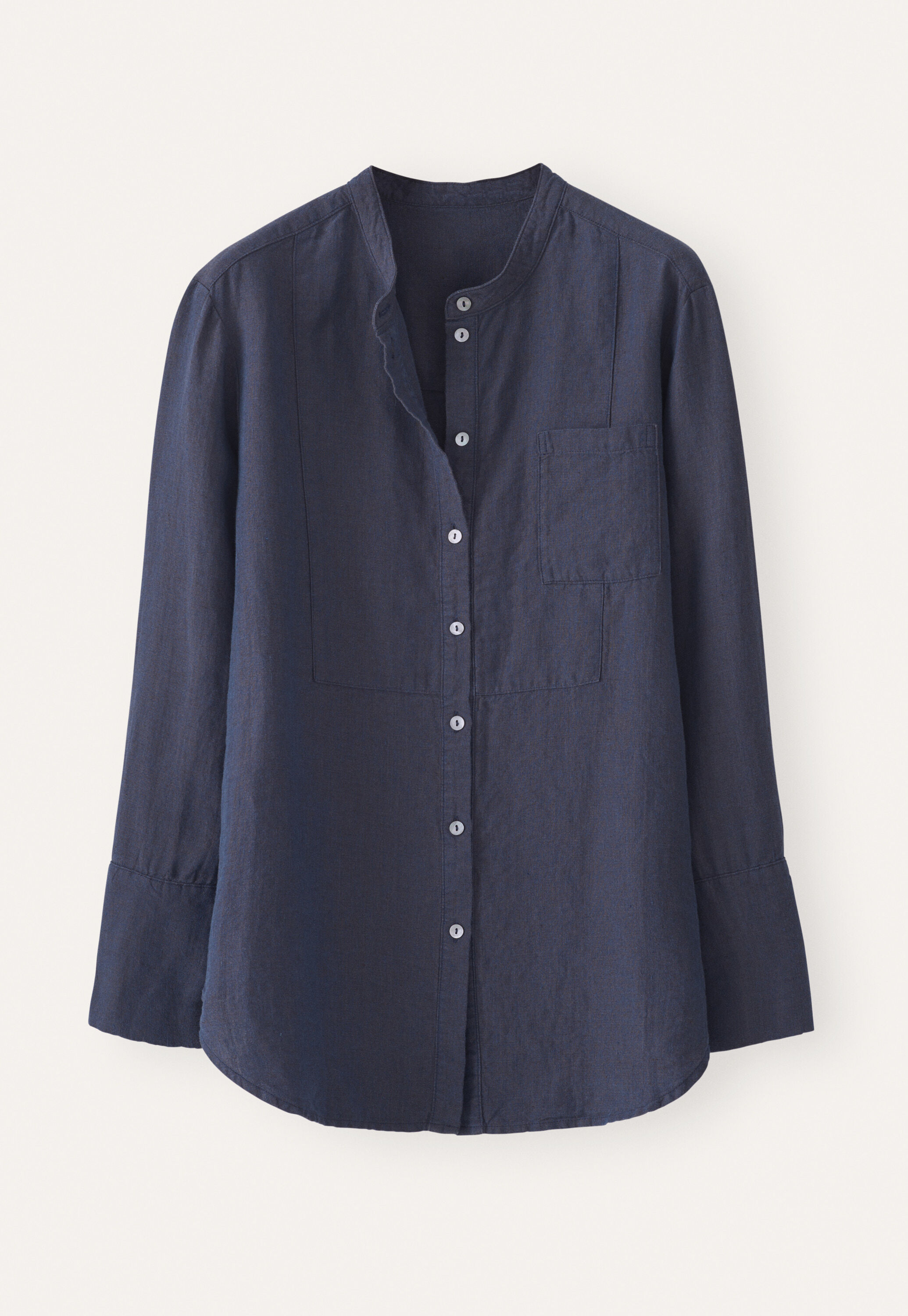 Lange Bluse mit Latzeinsatz