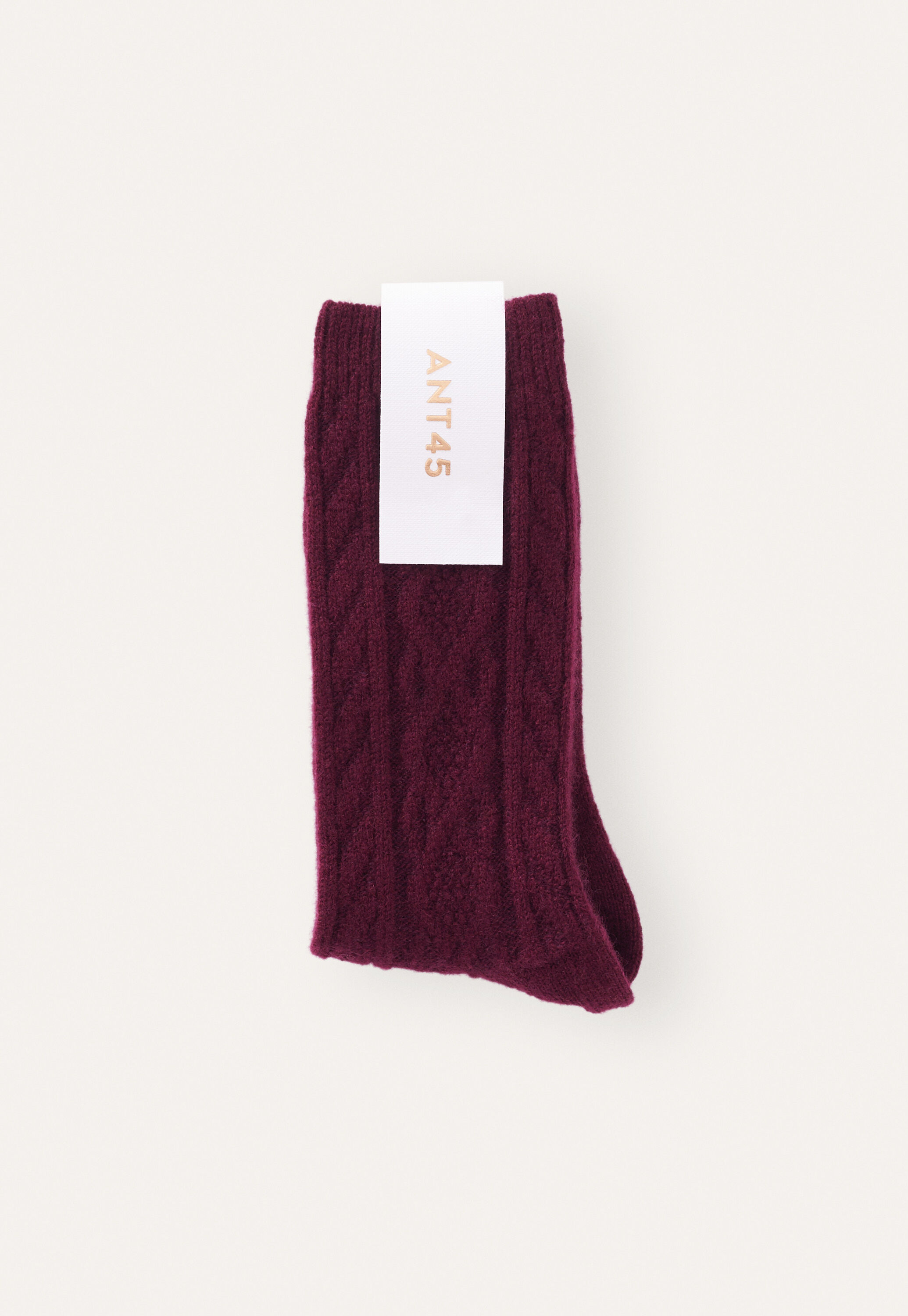 Socken mit Zopfmuster