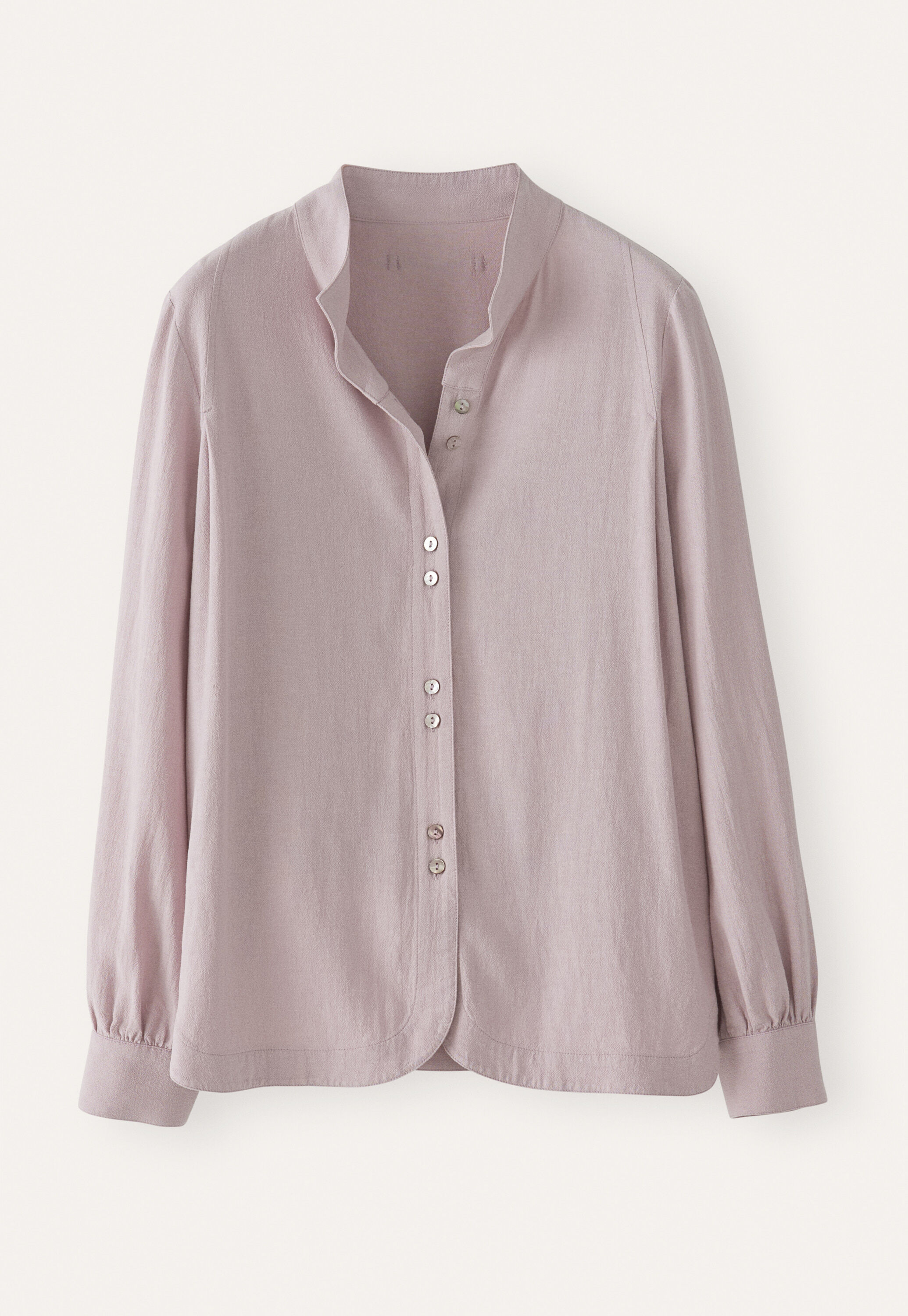 Bluse mit Trichterkragen, Orchidee/Rosa, large