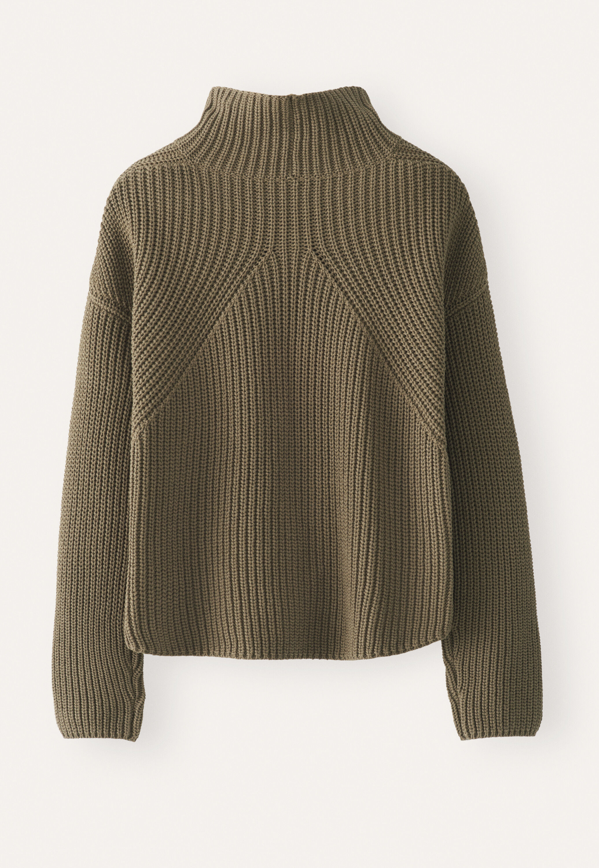 Pullover mit Trichterkragen, Khaki, large