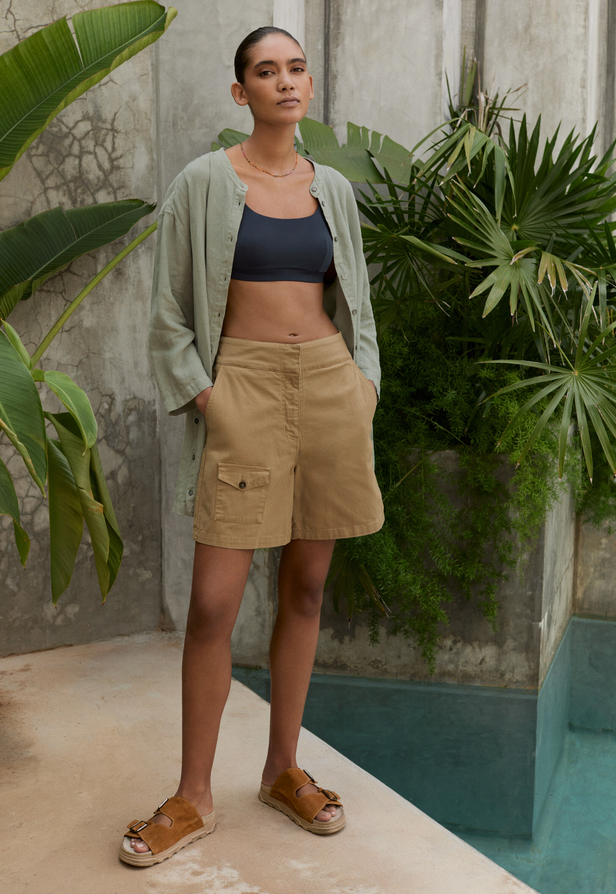 Shorts mit Taschendetail