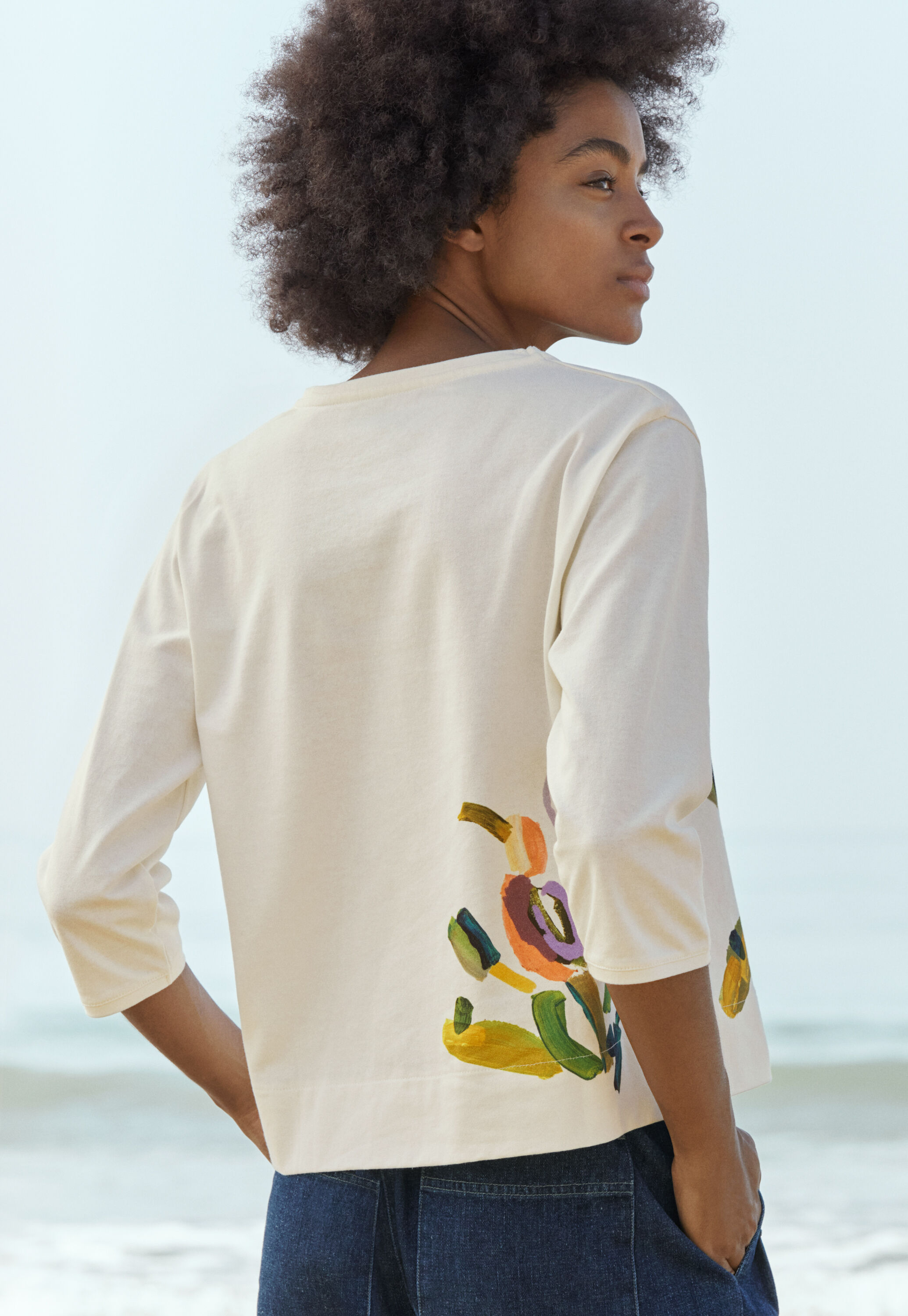 Bedrucktes Jersey-Oberteil 