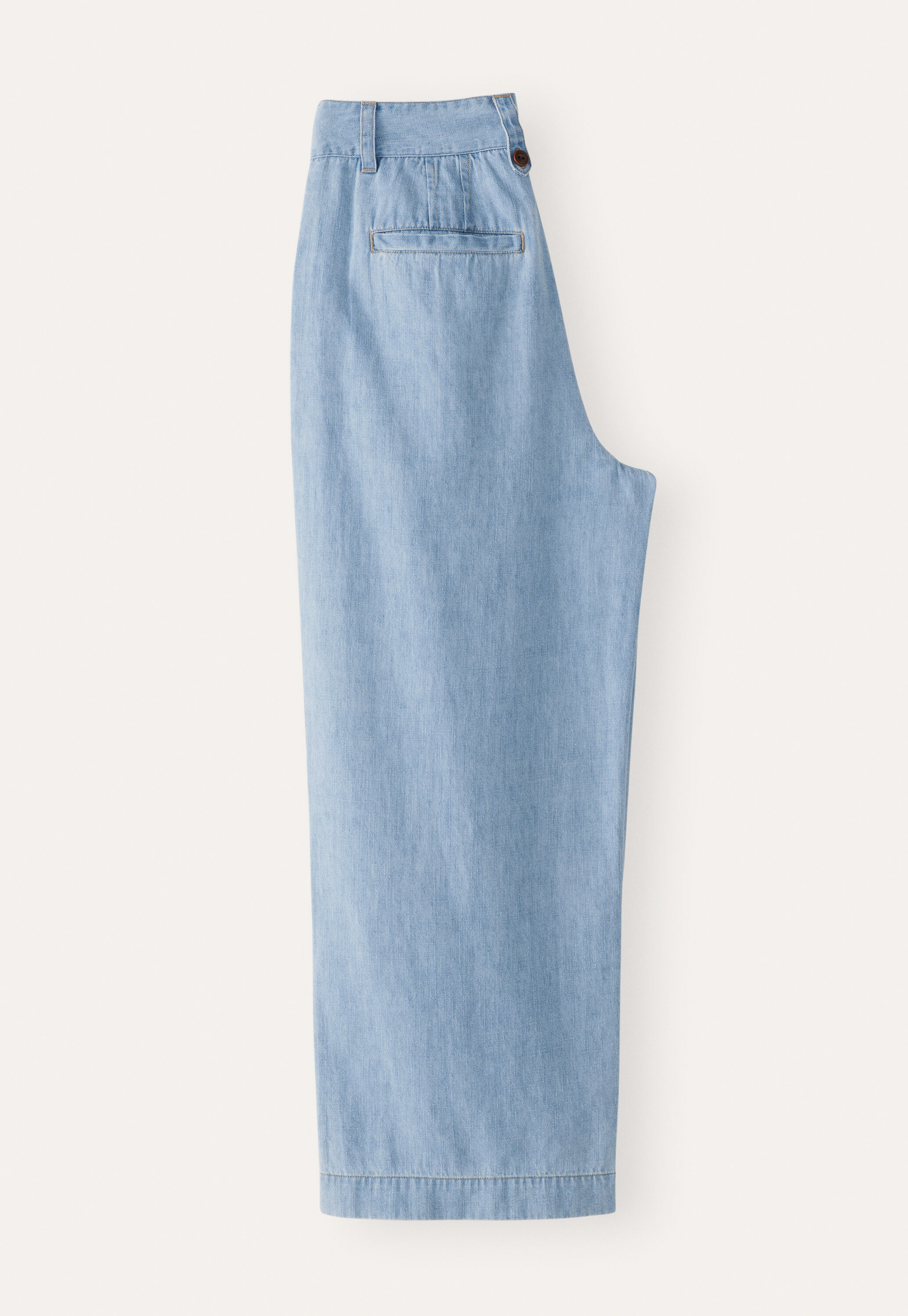 Indigo-gef&auml;rbte, k&uuml;rzer geschnittene Hose