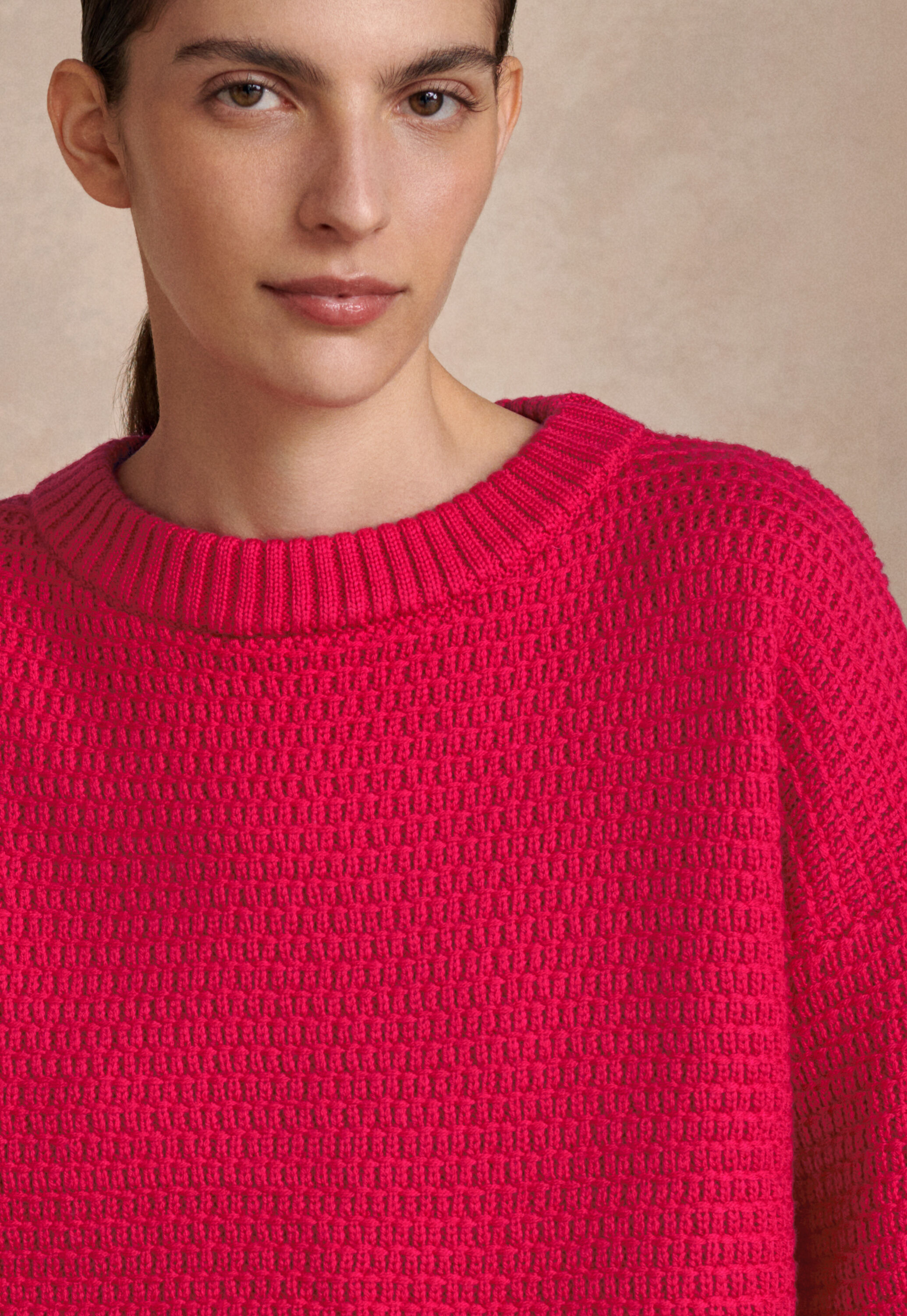 Pullover im Fangmuster