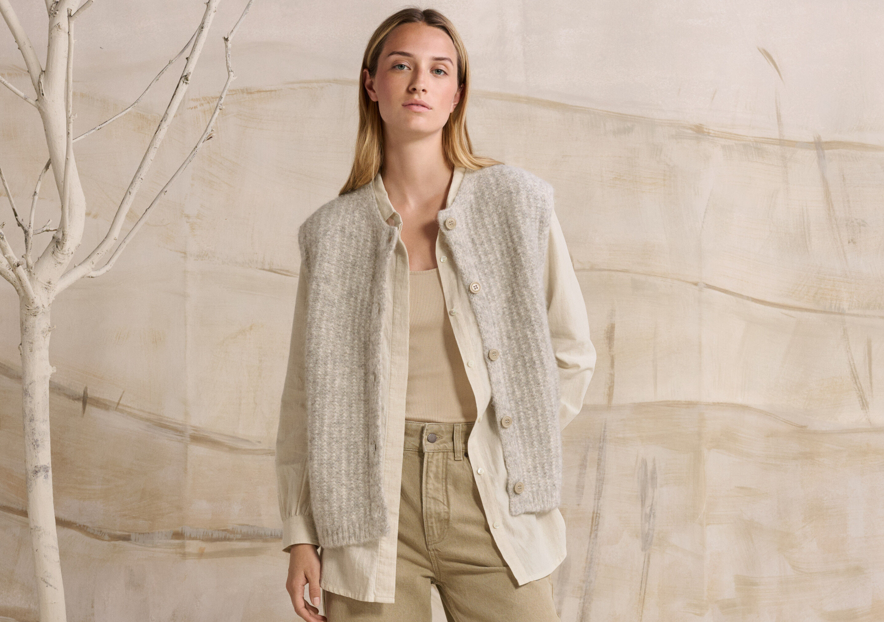 &Auml;rmelloser Cardigan