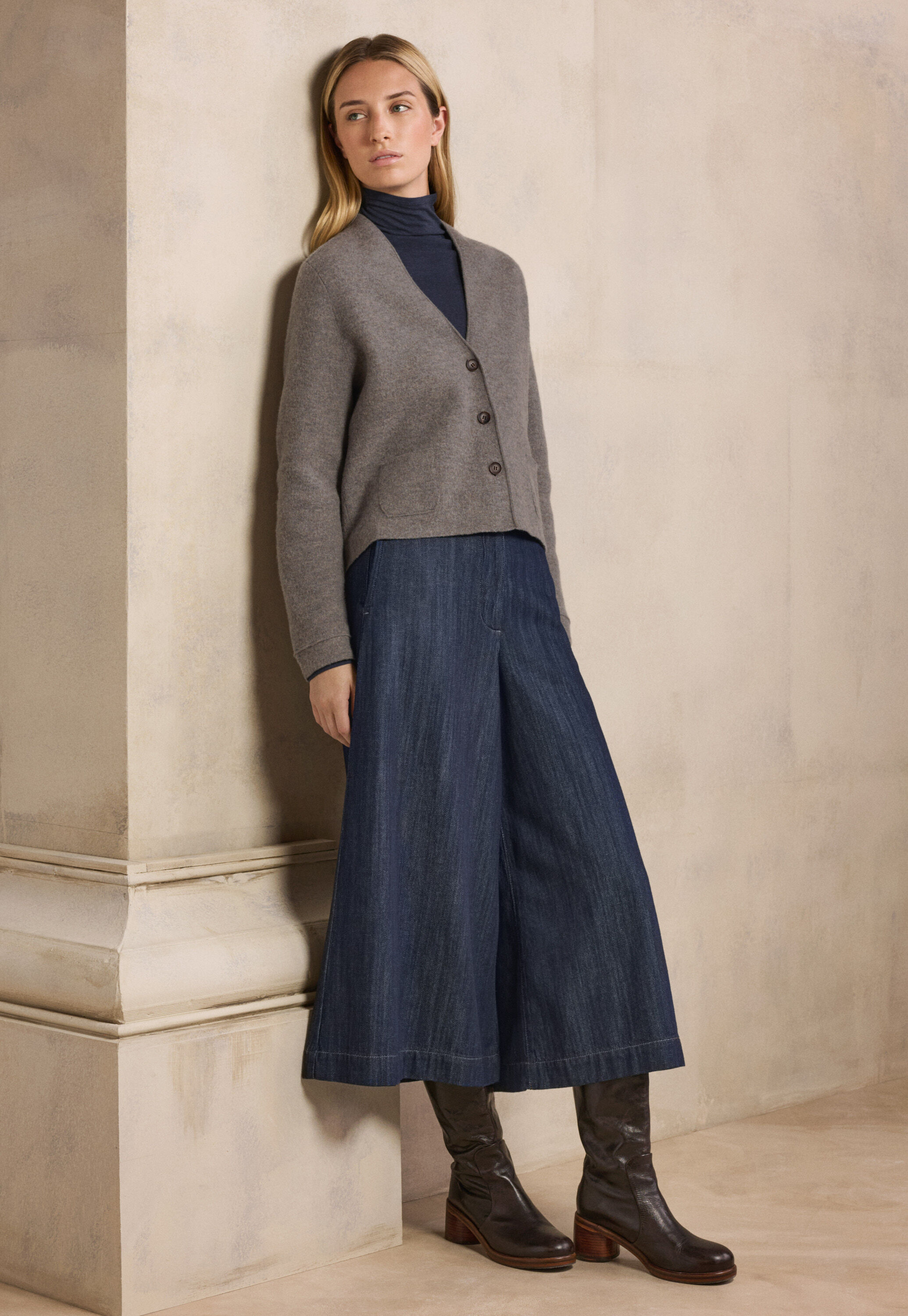 Denim-Culotte