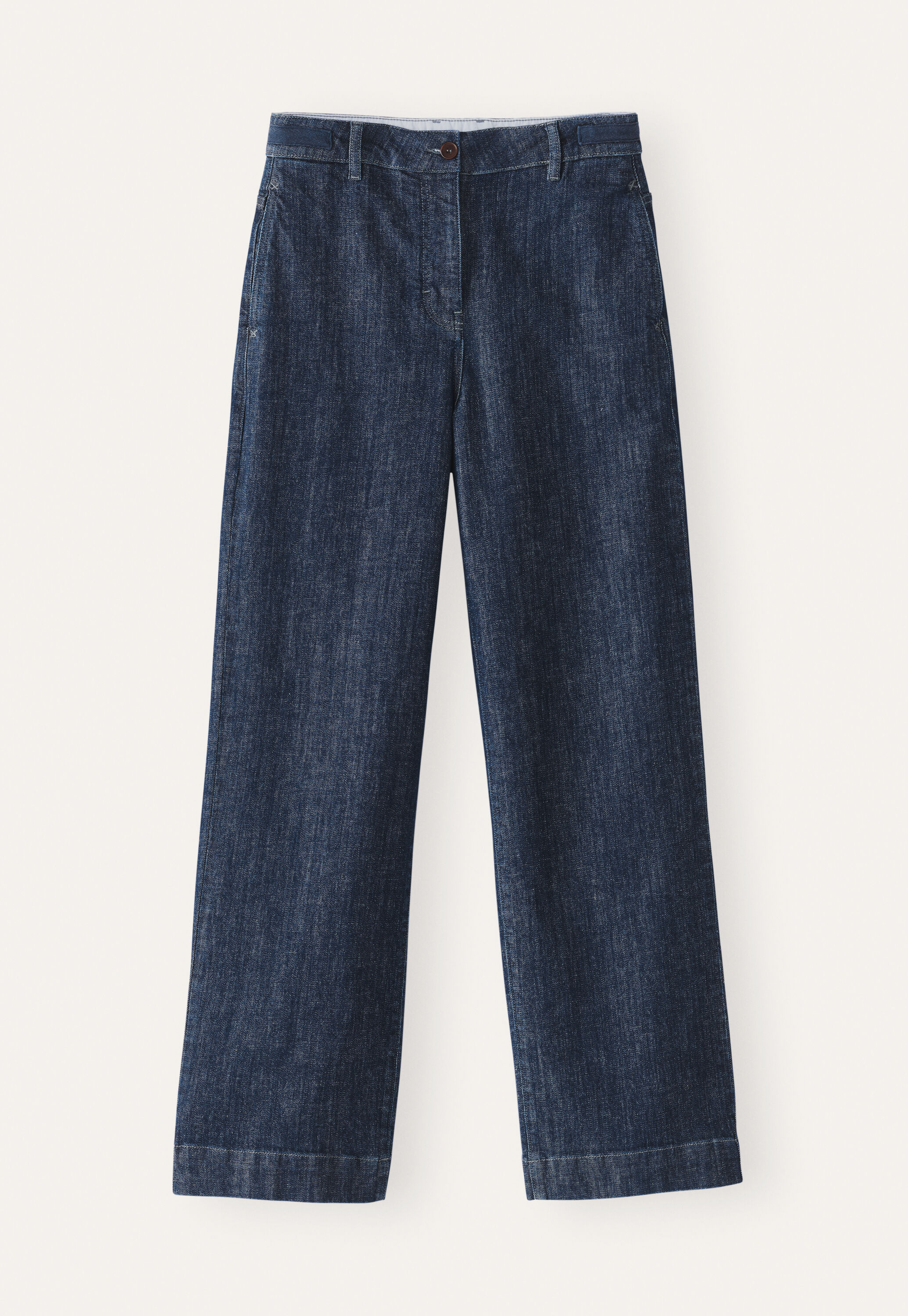 Weite Jeans mit schmal zulaufendem Bein