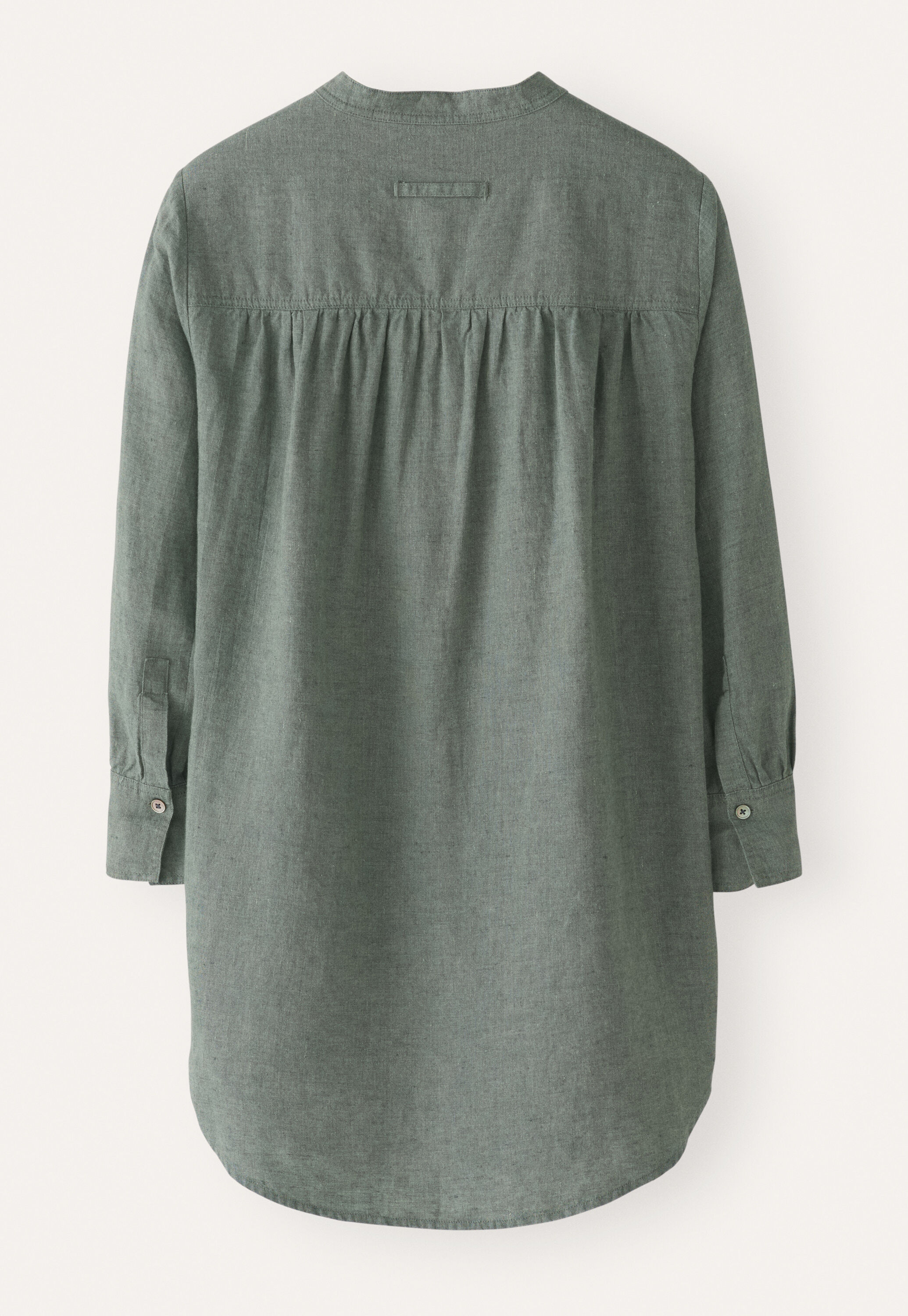 Lange Bluse mit geschwungenem Saum
