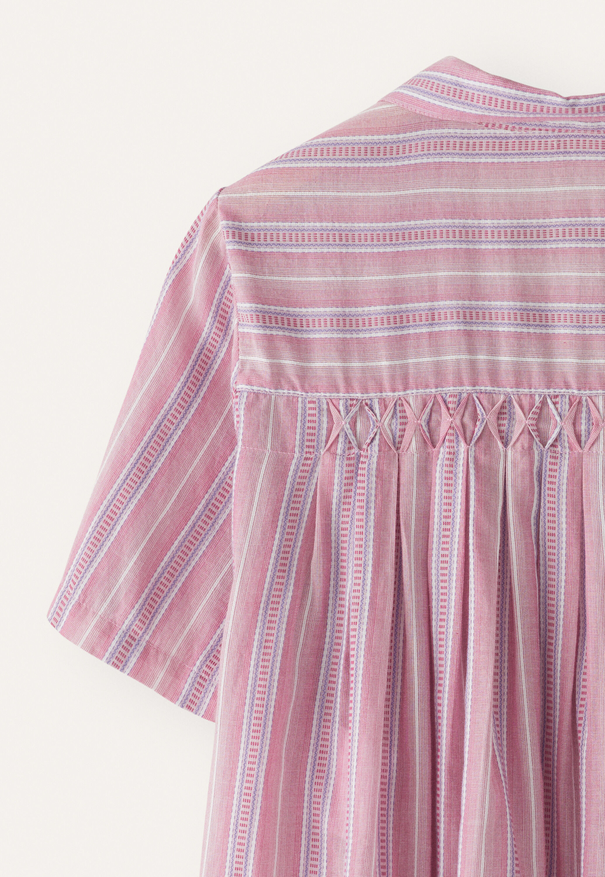 Gestreifte Bluse mit Falten