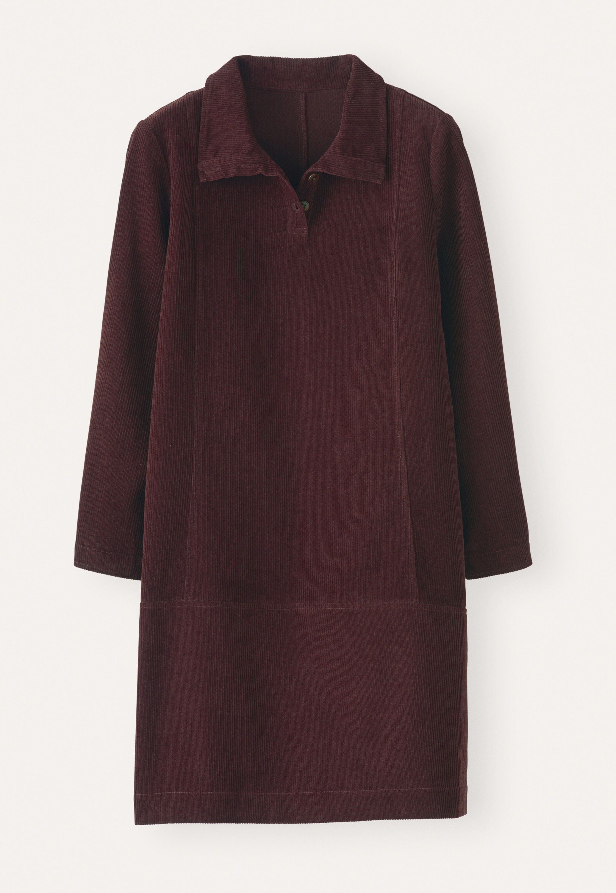 Cordkleid mit Trichterkragen
