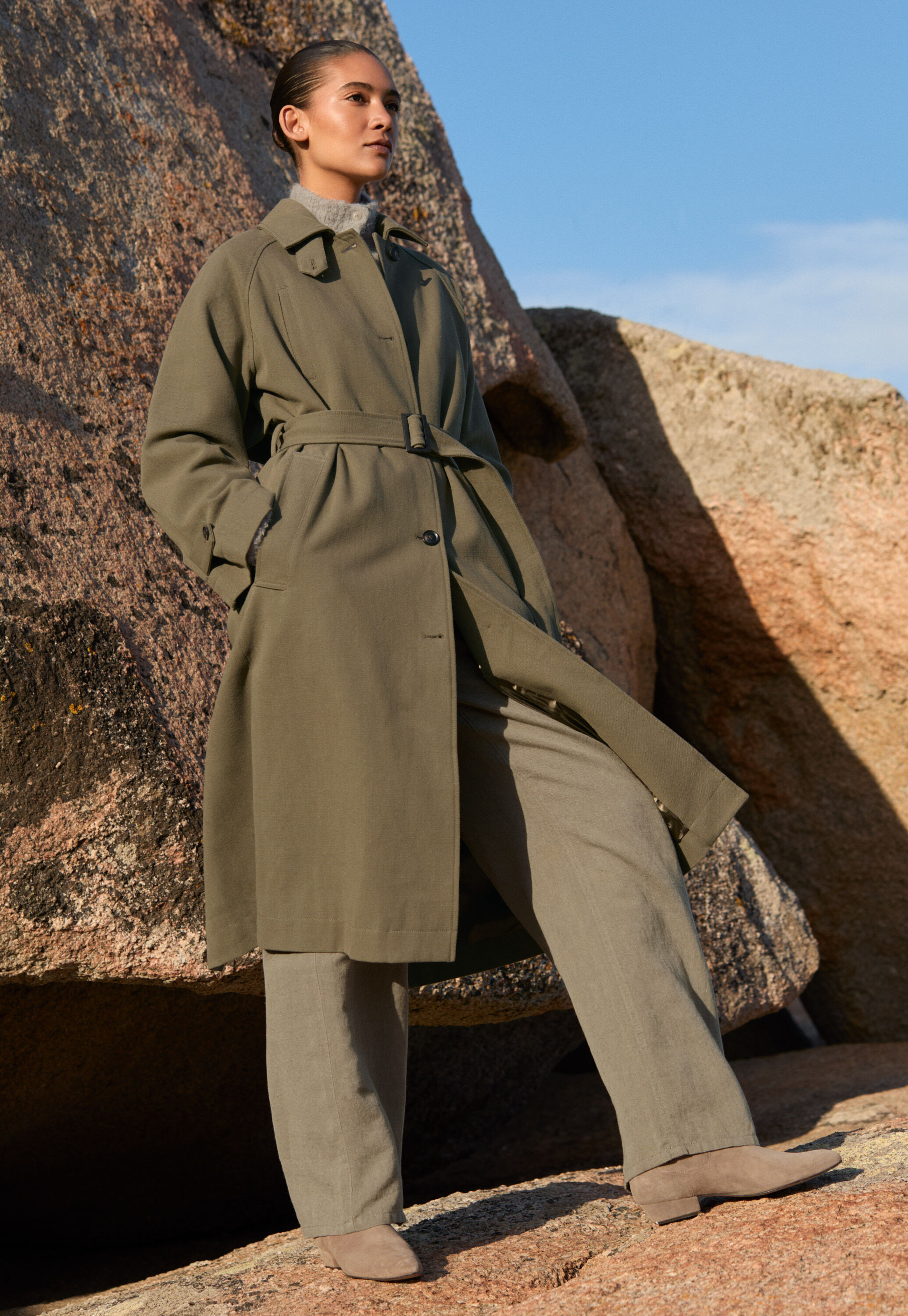 Trenchcoat aus Baumwolle