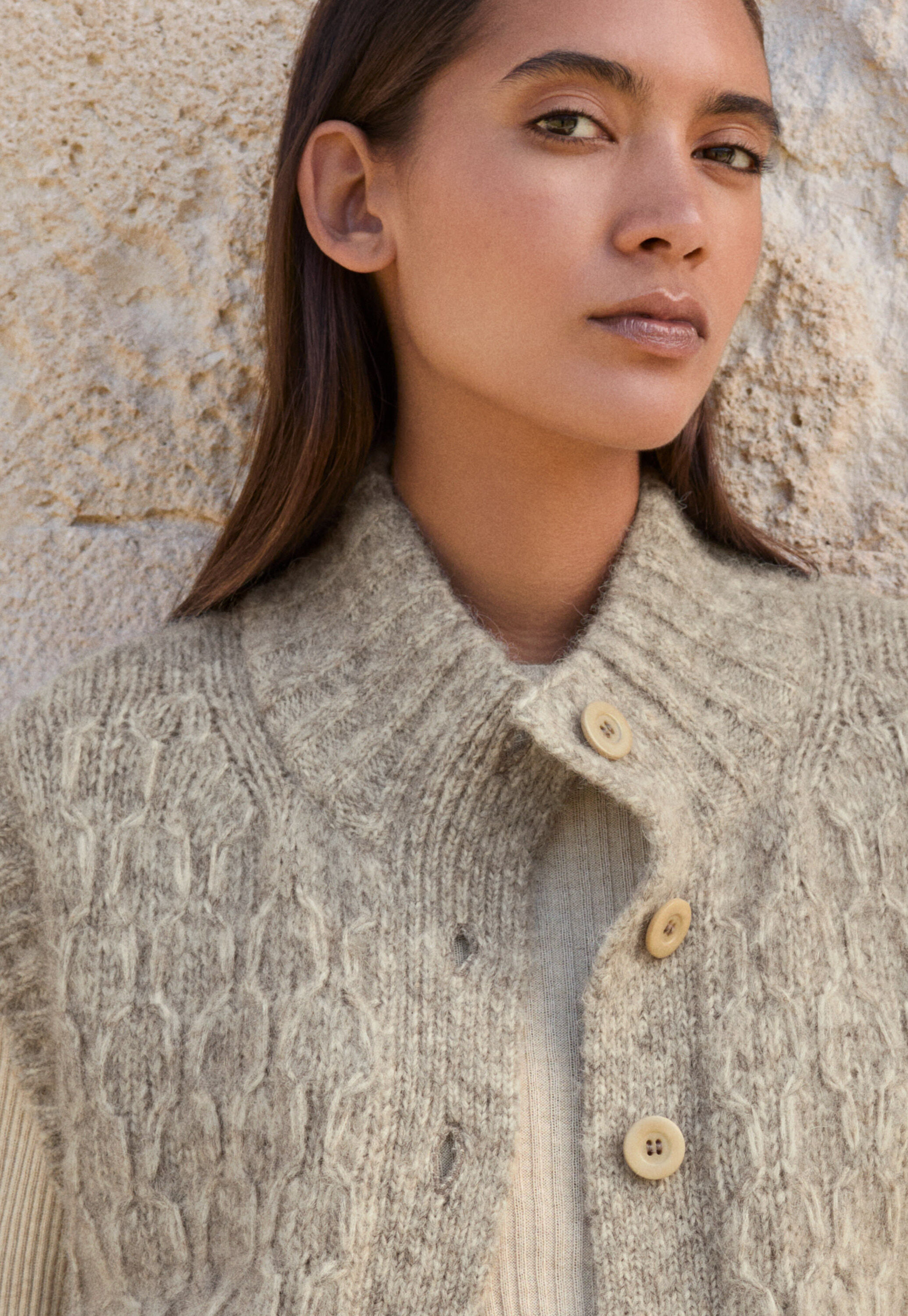 Wabenmuster-Pullover