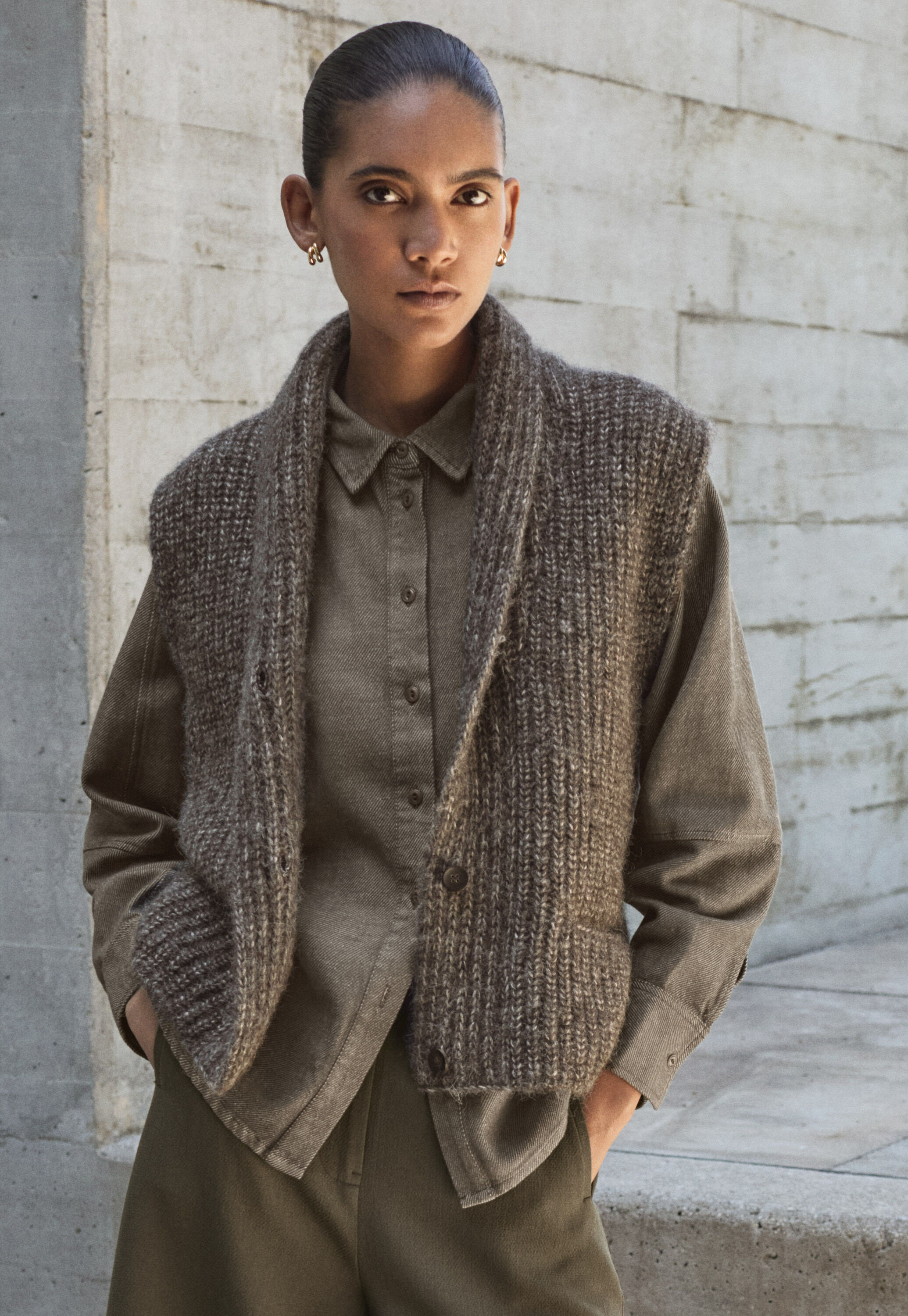 Cardigan mit Schalkragen
