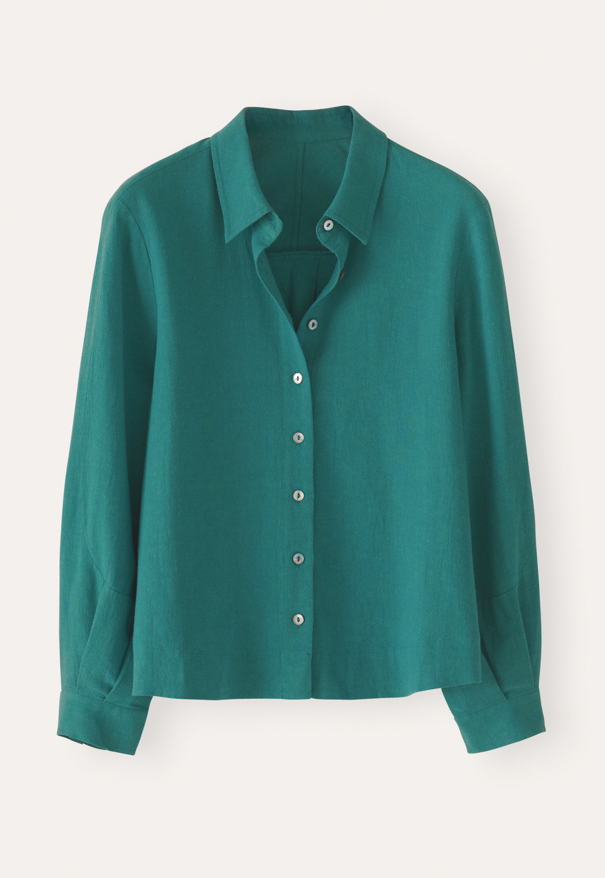 Bluse mit geschwungenen &Auml;rmeln