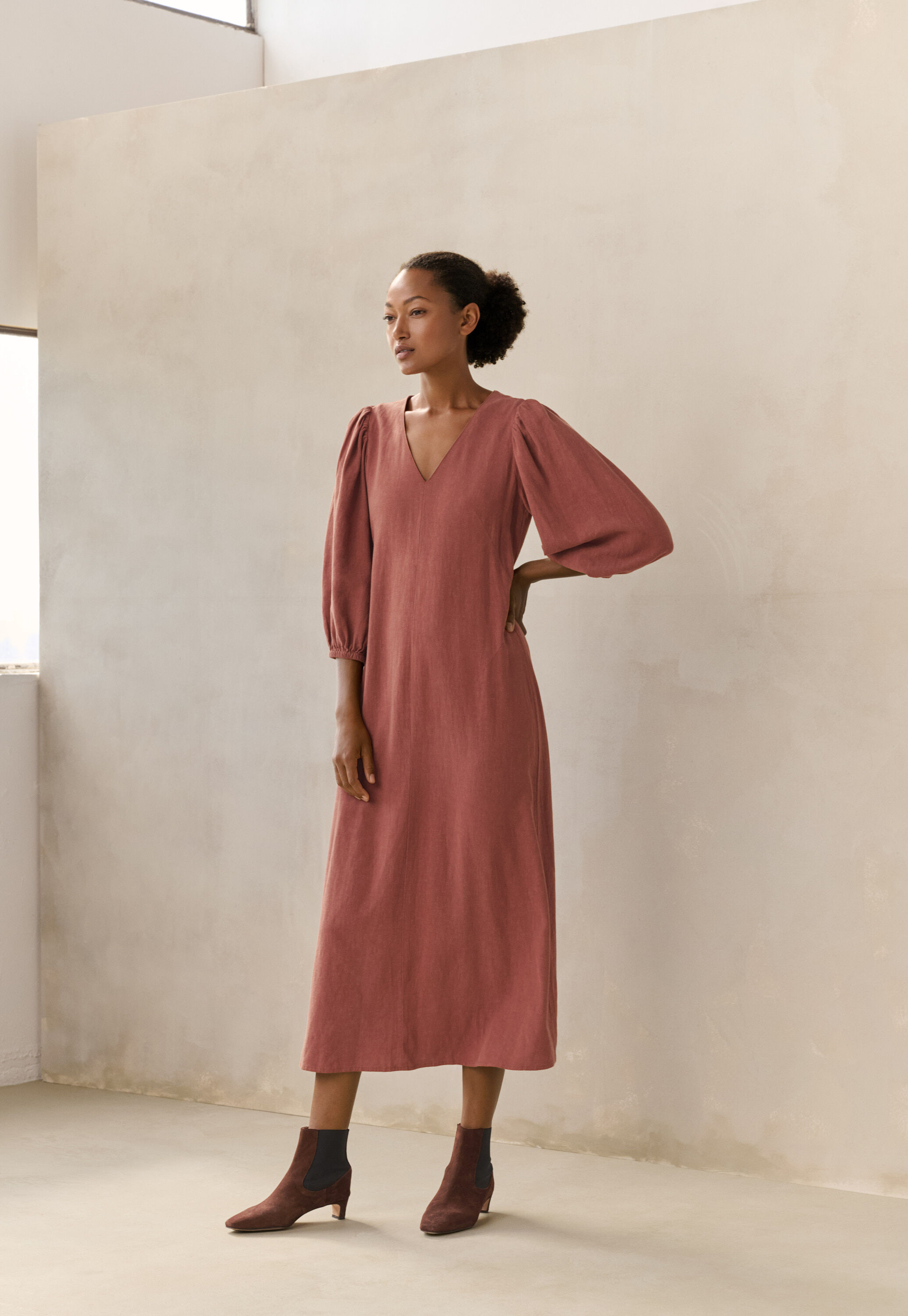 Bluse mit geschwungenen &Auml;rmeln