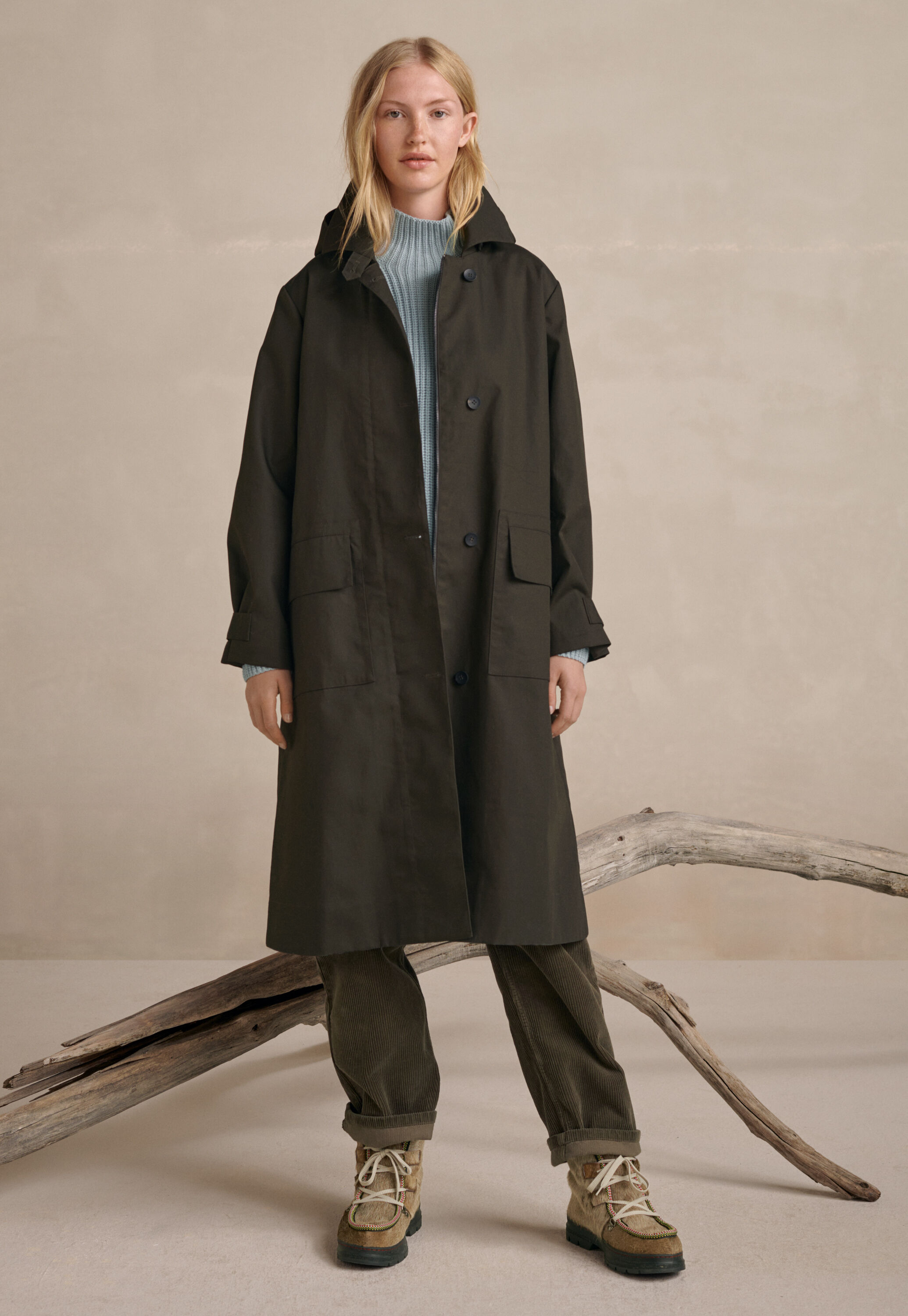 Trenchcoat mit Kapuze