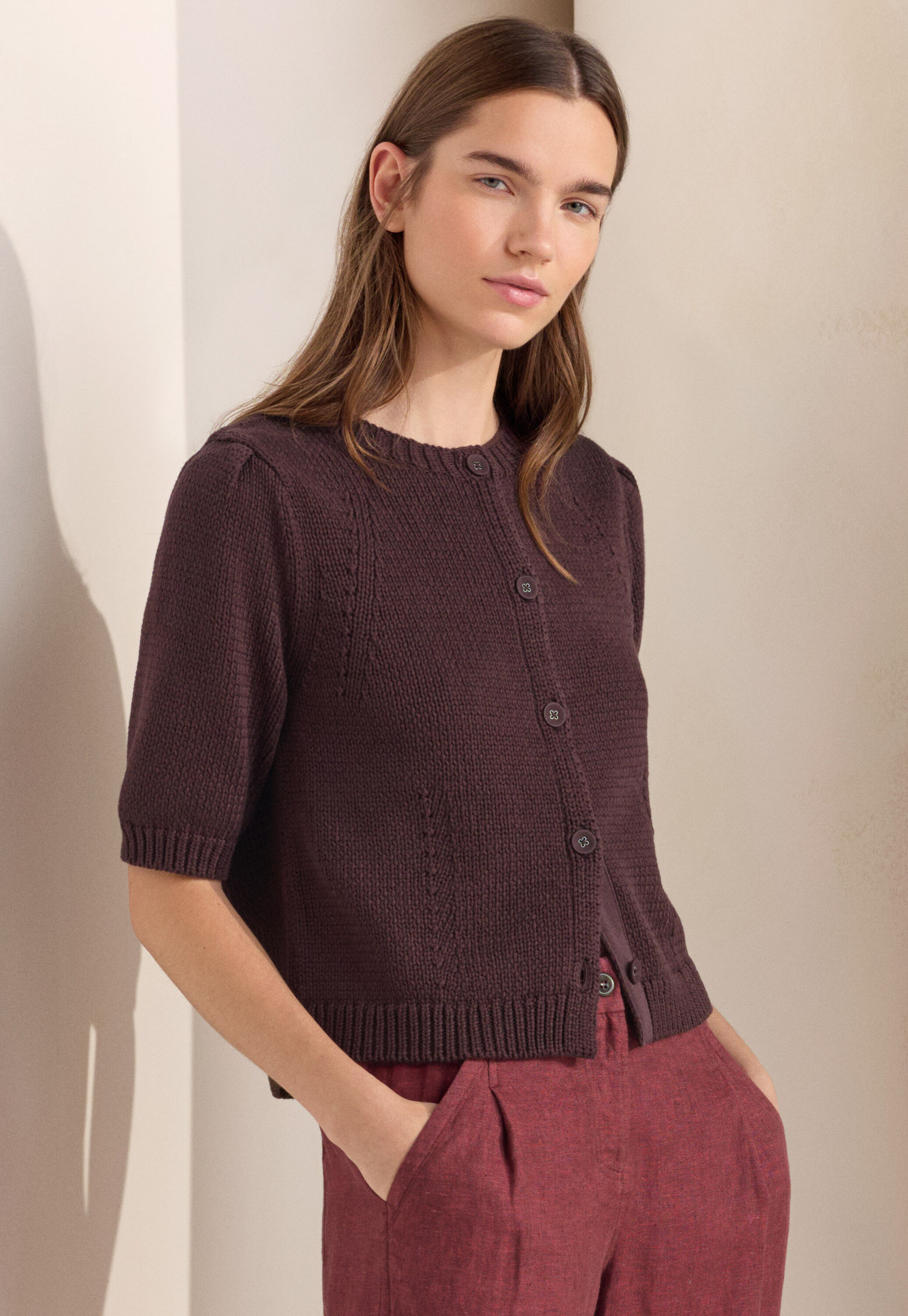 Handgestrickter Cardigan