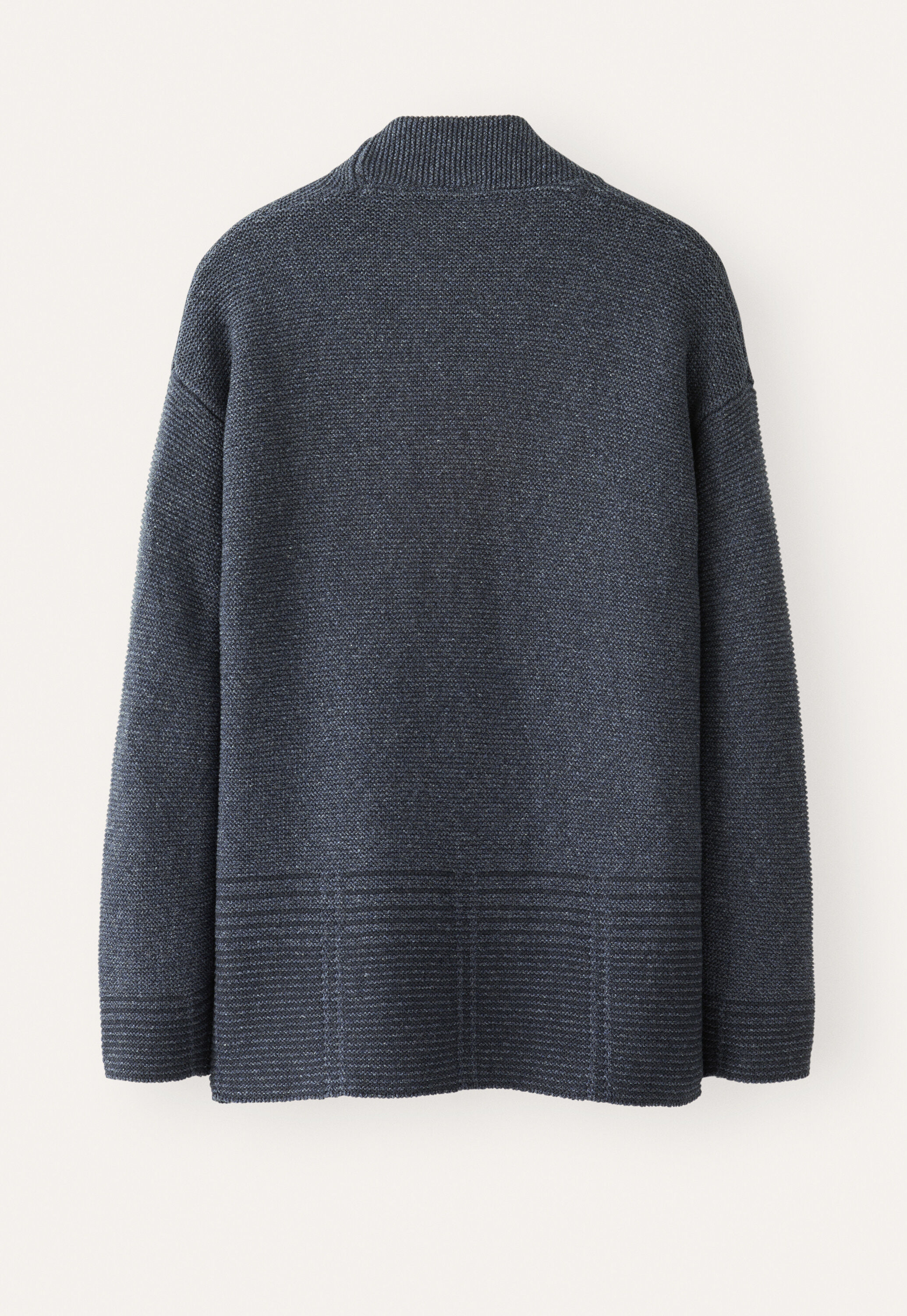 Kimono Cardigan im Karomuster, Dunkles Navy, large