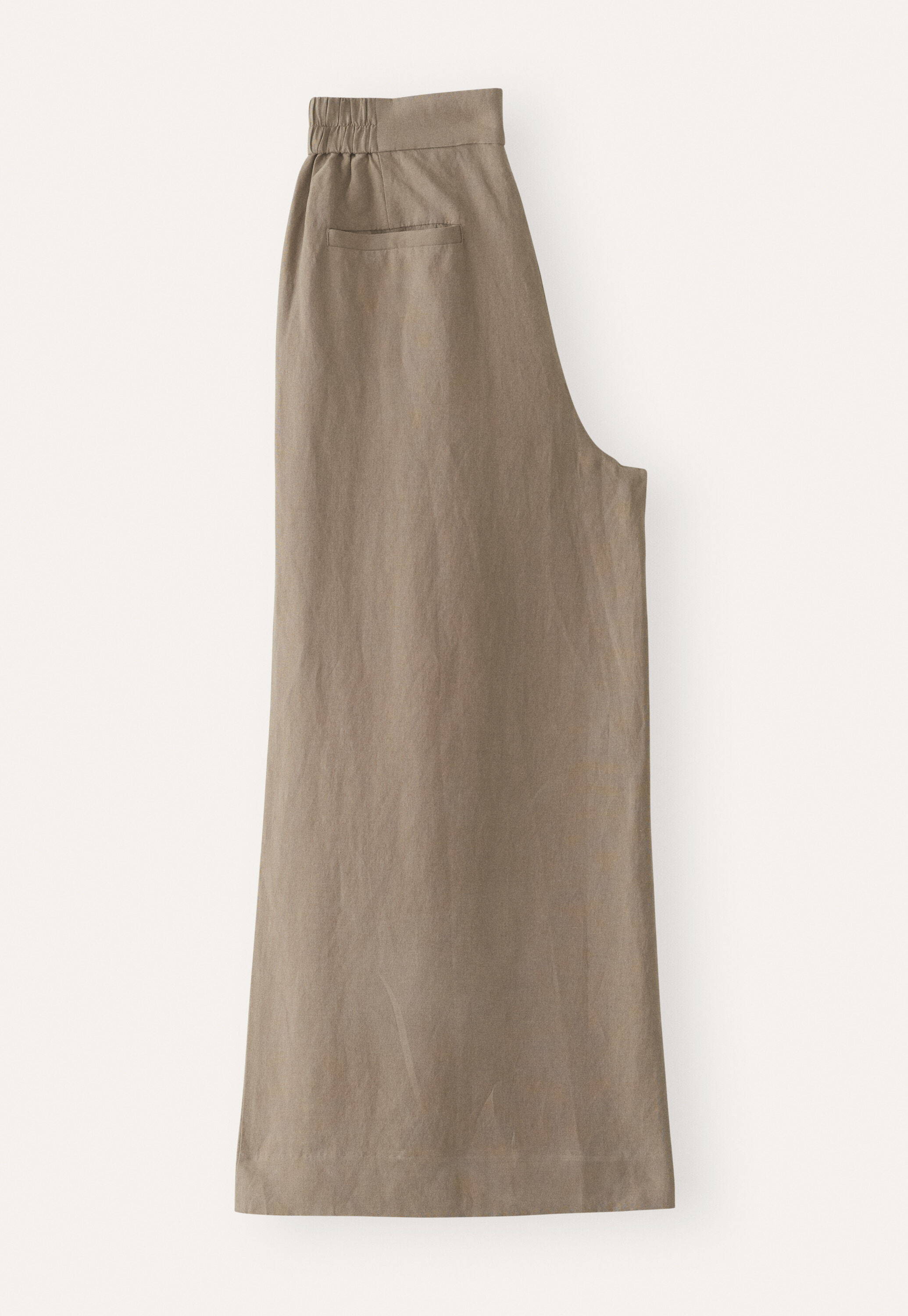 Weite, k&uuml;rzere Hose, Taupe-Braun, large