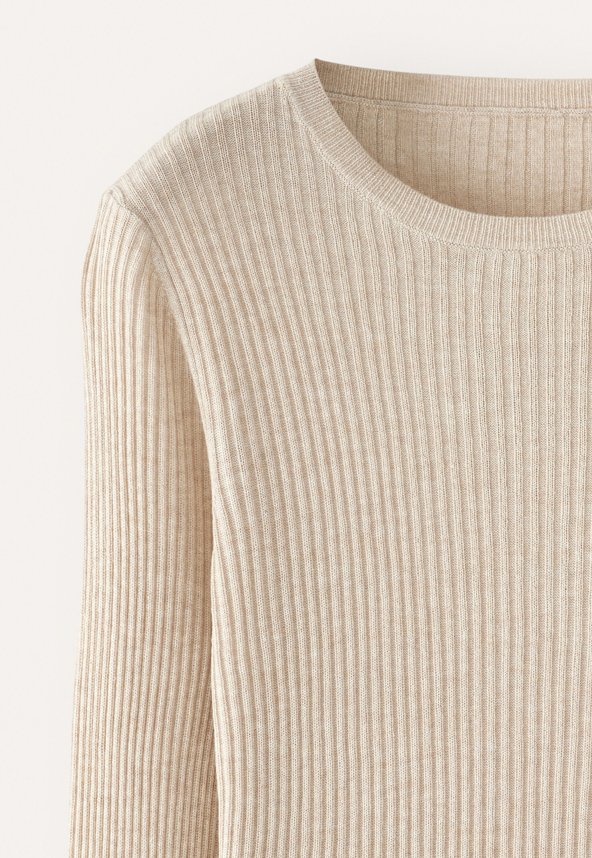 Ripppullover, Zartes Rehbraun, large