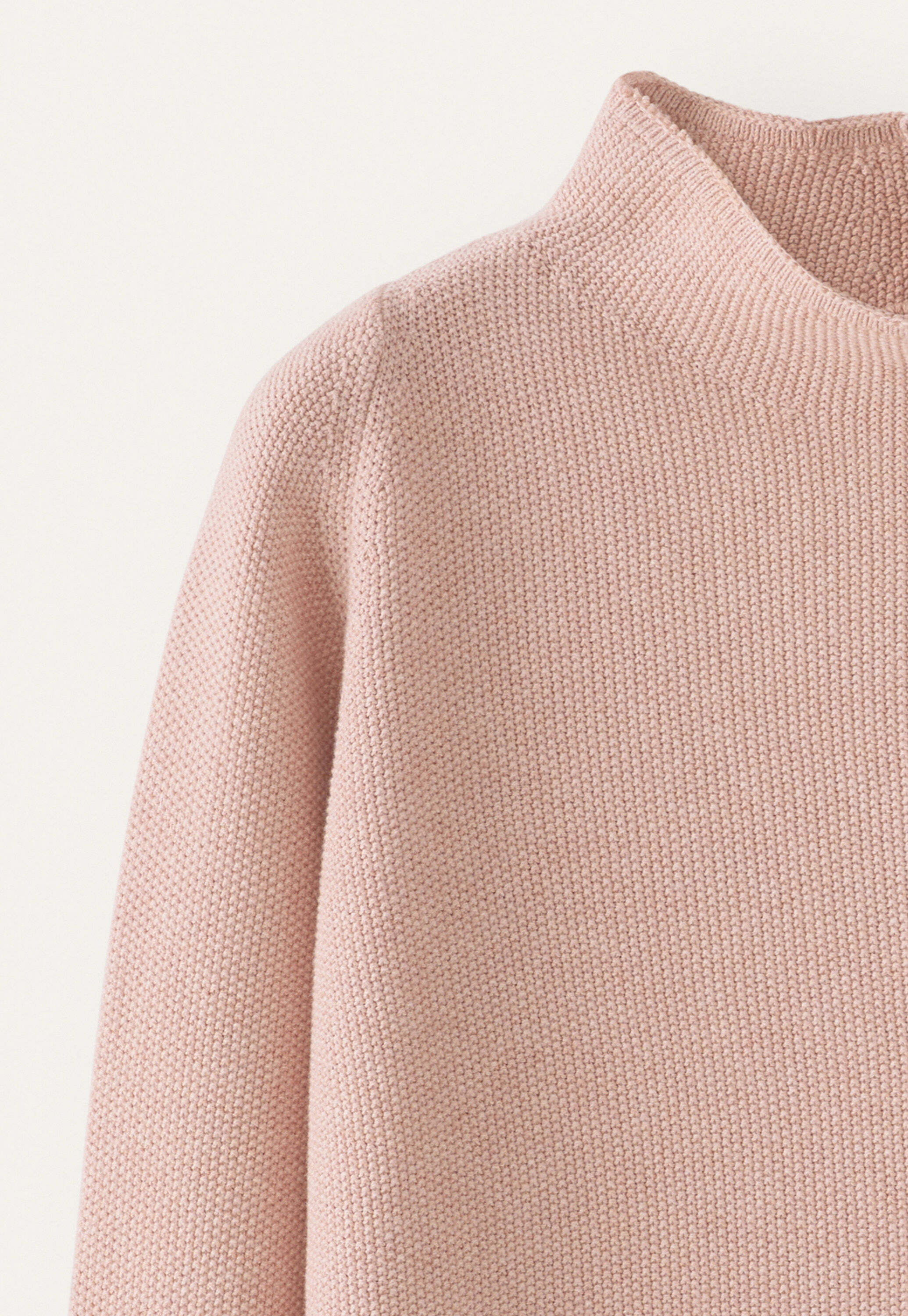 Trichterkragen-Pullover, Muschelrosa, large