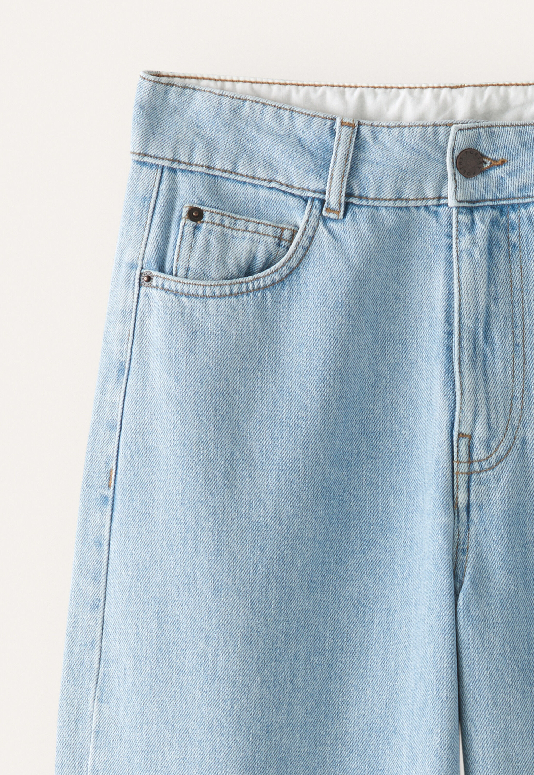 Jeans mit geradem Bein, Blasse Waschung, large