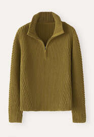 Pullover mit Rei&szlig;verschluss, Flechte, webstill