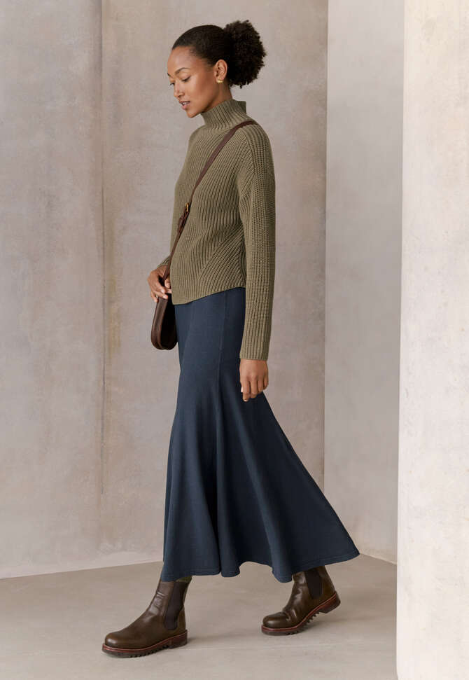 Pullover mit Trichterkragen, Khaki, completeTheLook