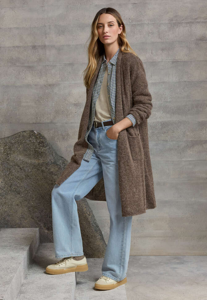 Verschlussloser Cardigan, Zartes Braun, completeTheLook