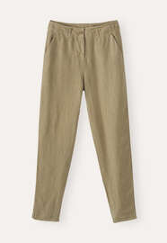 Schmal zulaufende Hose, Zartes Khaki, webstill