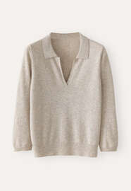 Pullover mit Kragen, Kieselstein, webstill