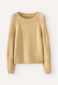 Pullover mit eingestricktem Muster, Zartes Gelb, webstill