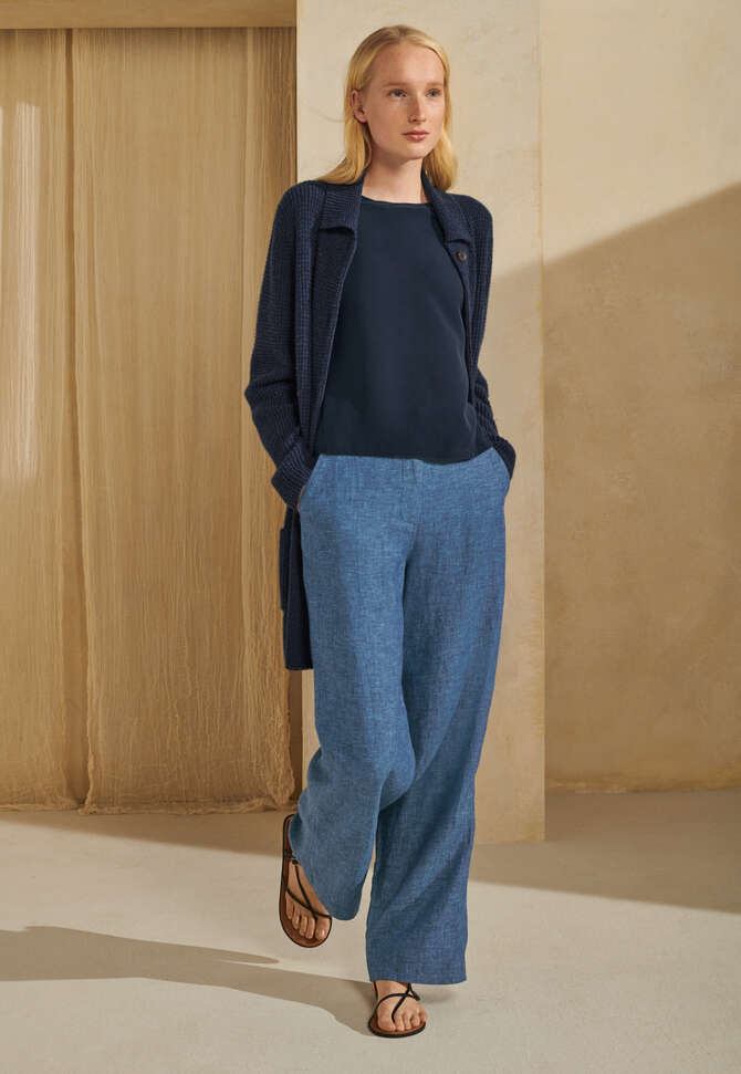 Entspannte Hose mit geradem Bein, Indigo, completeTheLook
