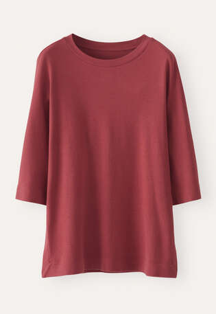 Oberteil mit Dolman-&Auml;rmeln, Cranberry, webstill