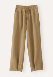 Schmal zulaufende Schlupfhose, Zartes Khaki, webstill