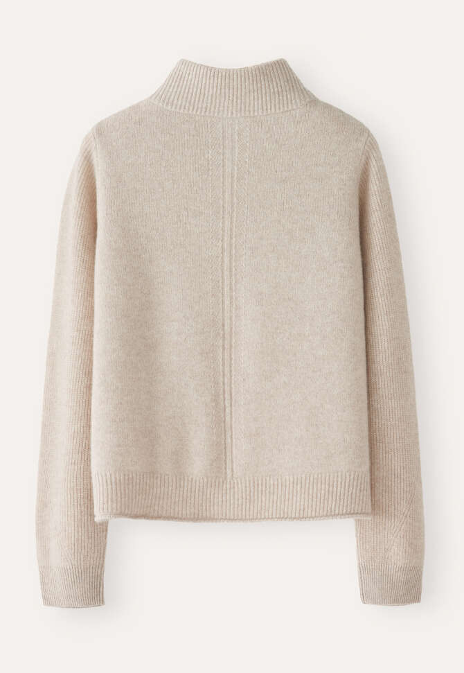 Pullover mit Kn&ouml;pfen, Ecru/Rehbraun, completeTheLook