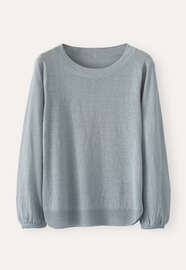Pullover mit Glocken&auml;rmeln, Enteneiblau, webstill